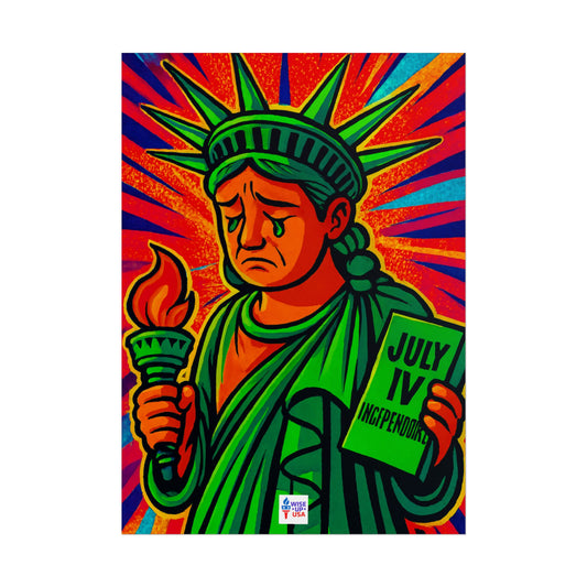 Colorful Protest Art Poster, Trump Shamed Statue of Liberty, Activism Wall Art, Educational Prints, Gift for Teachers and Students