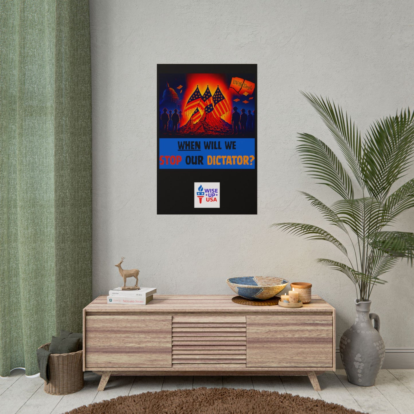Colorful Protest Art Poster, Stop Dictator, Activism Wall Art, Political Activist Prints, Vote Congress OUT, Midterms. Stop Trump and MAGA