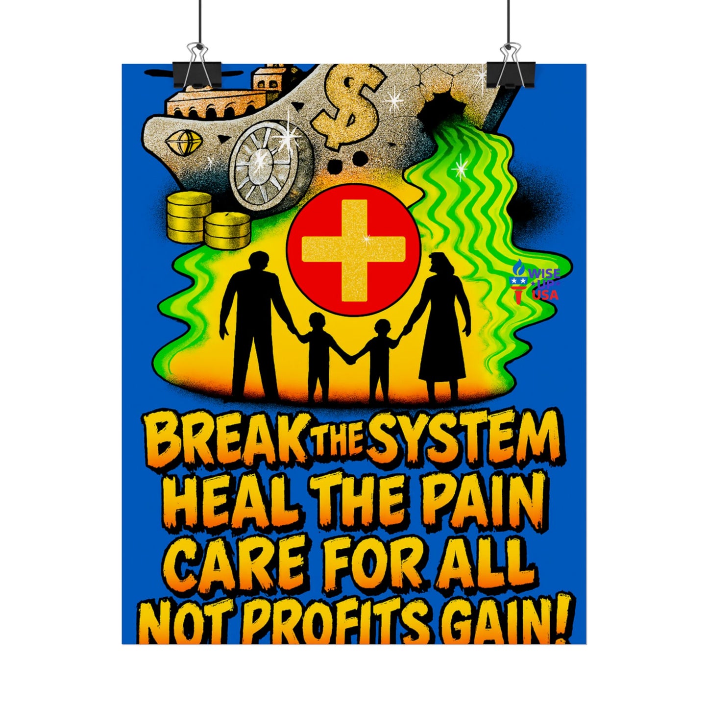 Colorful Protest Art Poster, Care for ALL in 26, Activism Wall Art, Political Prints, Universal Health Care, Midterm Elections, oust elite