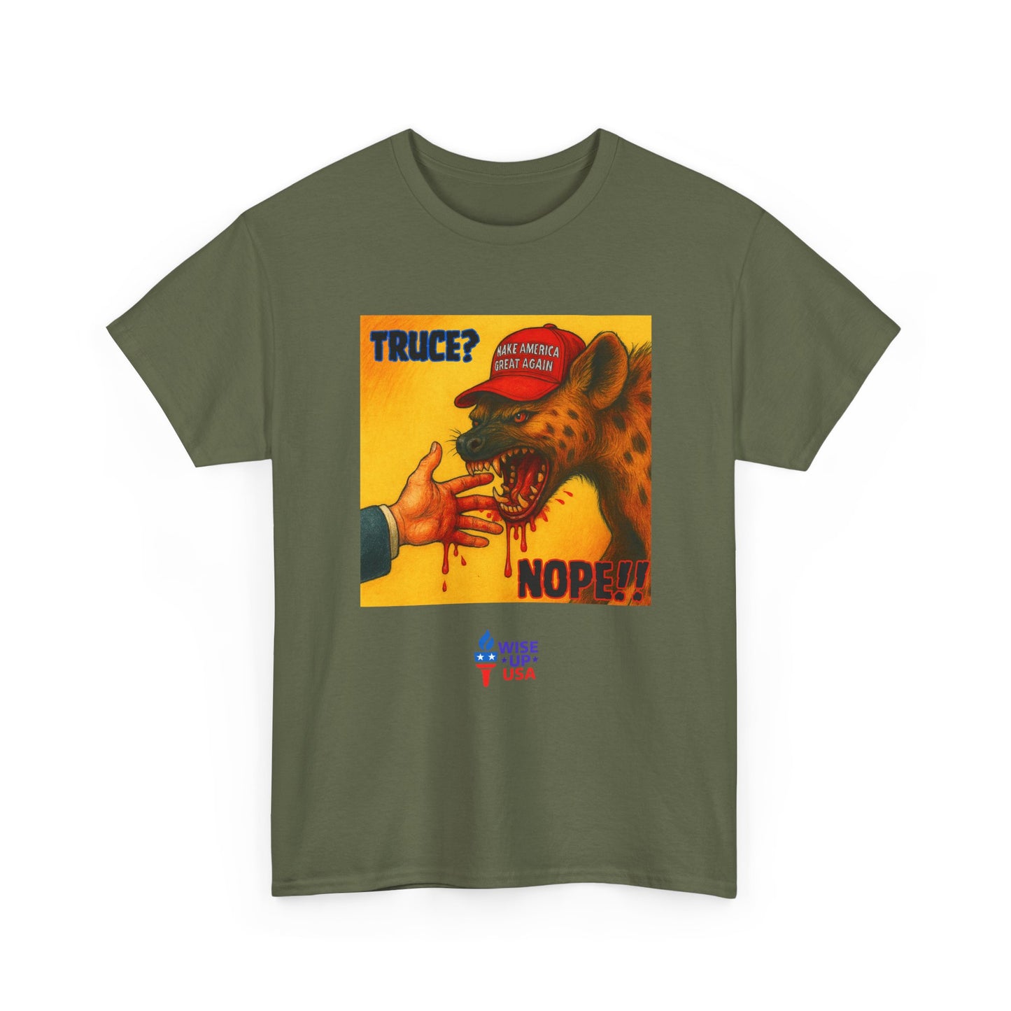 No Truce Unisex Heavy Cotton Tee, Election Day Apparel Activists, Against Trump, Republicans, and MAGA, Resistance, Don't Back Down. No MAGA