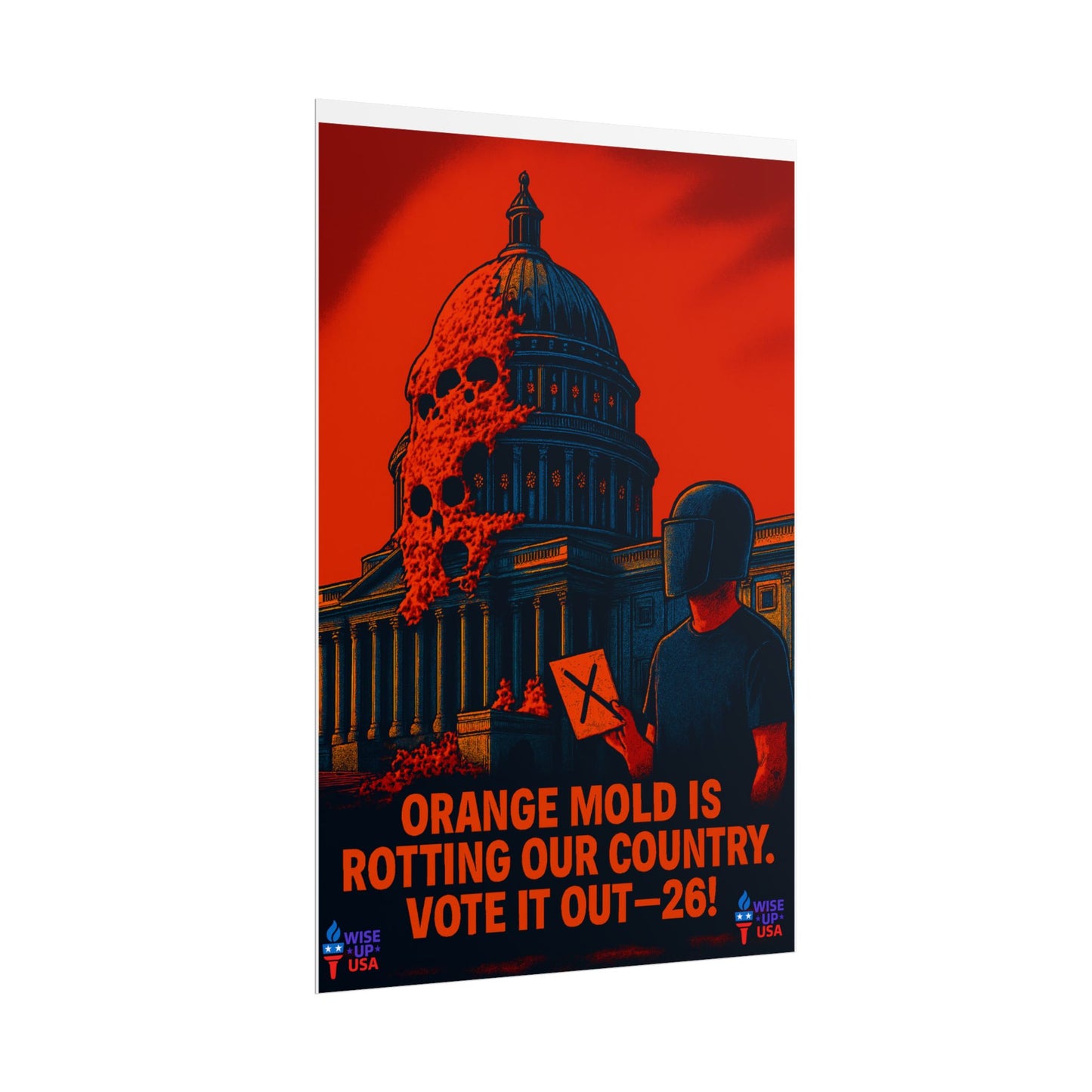 Colorful Protest Art Poster, Capitol Mold in 26, Activism Wall Art, Political Prints, Universal Health Care, Midterm Elections, oust elite