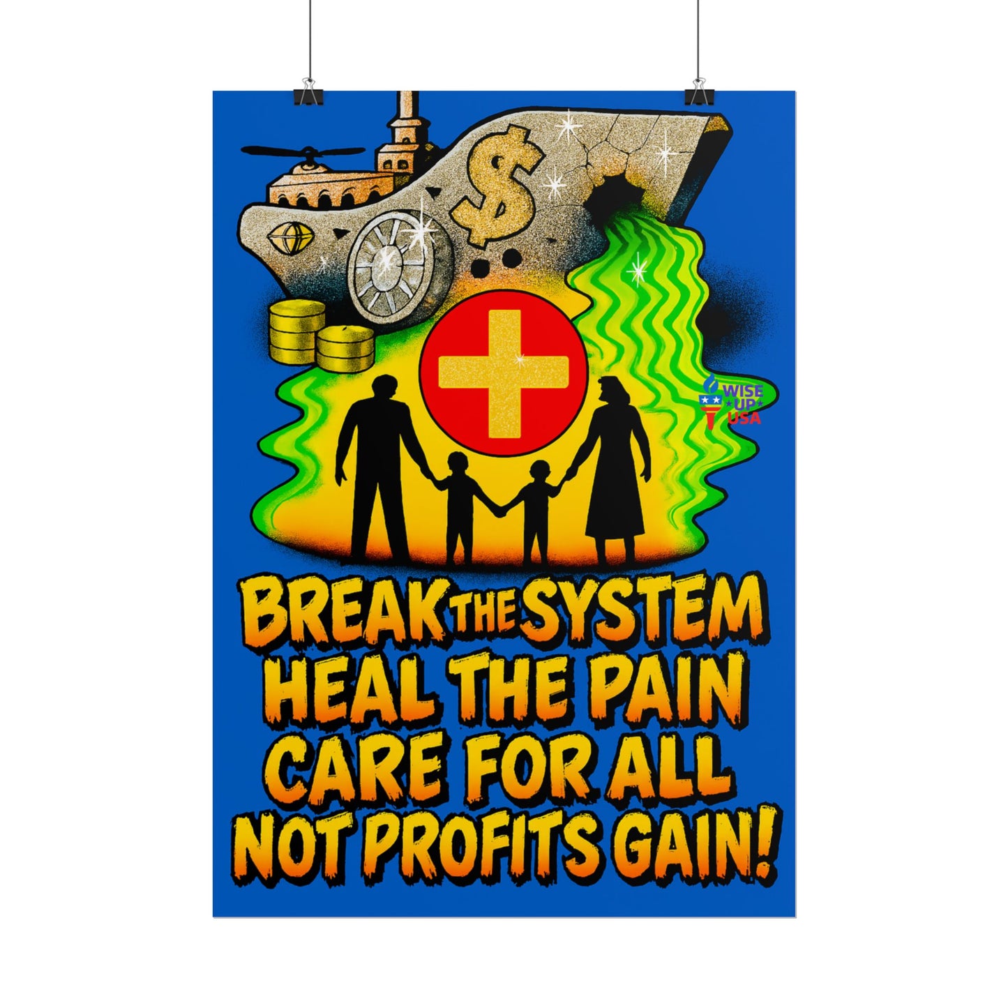 Colorful Protest Art Poster, Care for ALL in 26, Activism Wall Art, Political Prints, Universal Health Care, Midterm Elections, oust elite