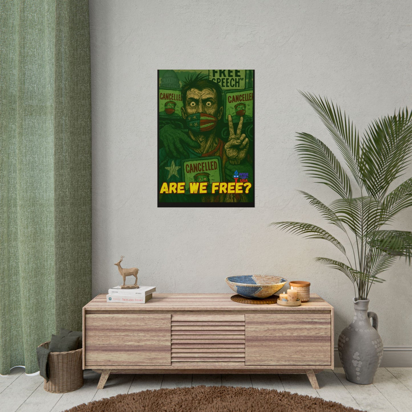 Protest Poster, Stop Cancel Culture Design, Activist Wall Art, Bold Political Message, Dorm Room Decor, Office Art, Election Season Sign