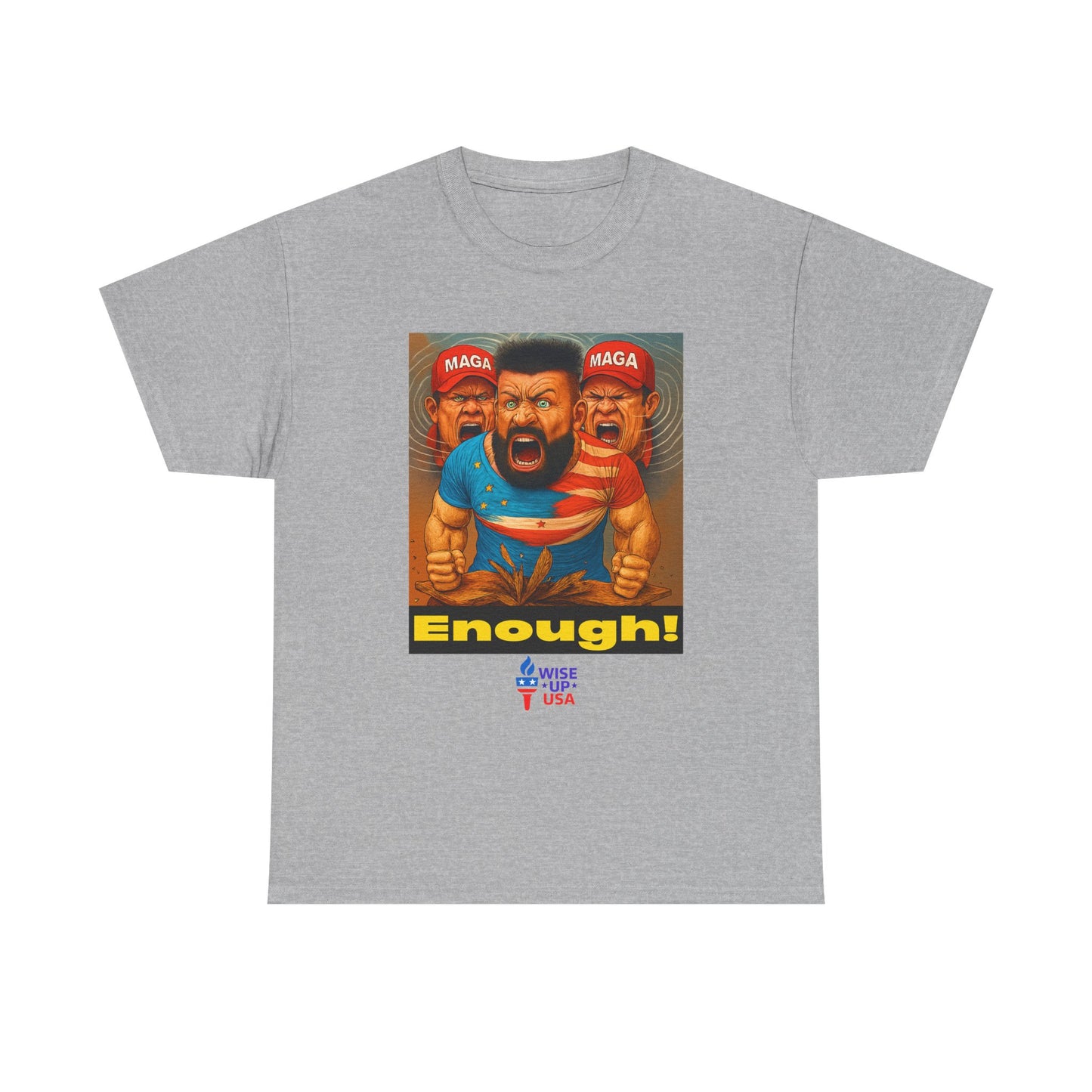 Enough MAGA! Unisex Heavy Cotton Tee, Election Day Apparel Activists, Against Trump, Republicans, and MAGA, Resistance, No MAGA, Propaganda