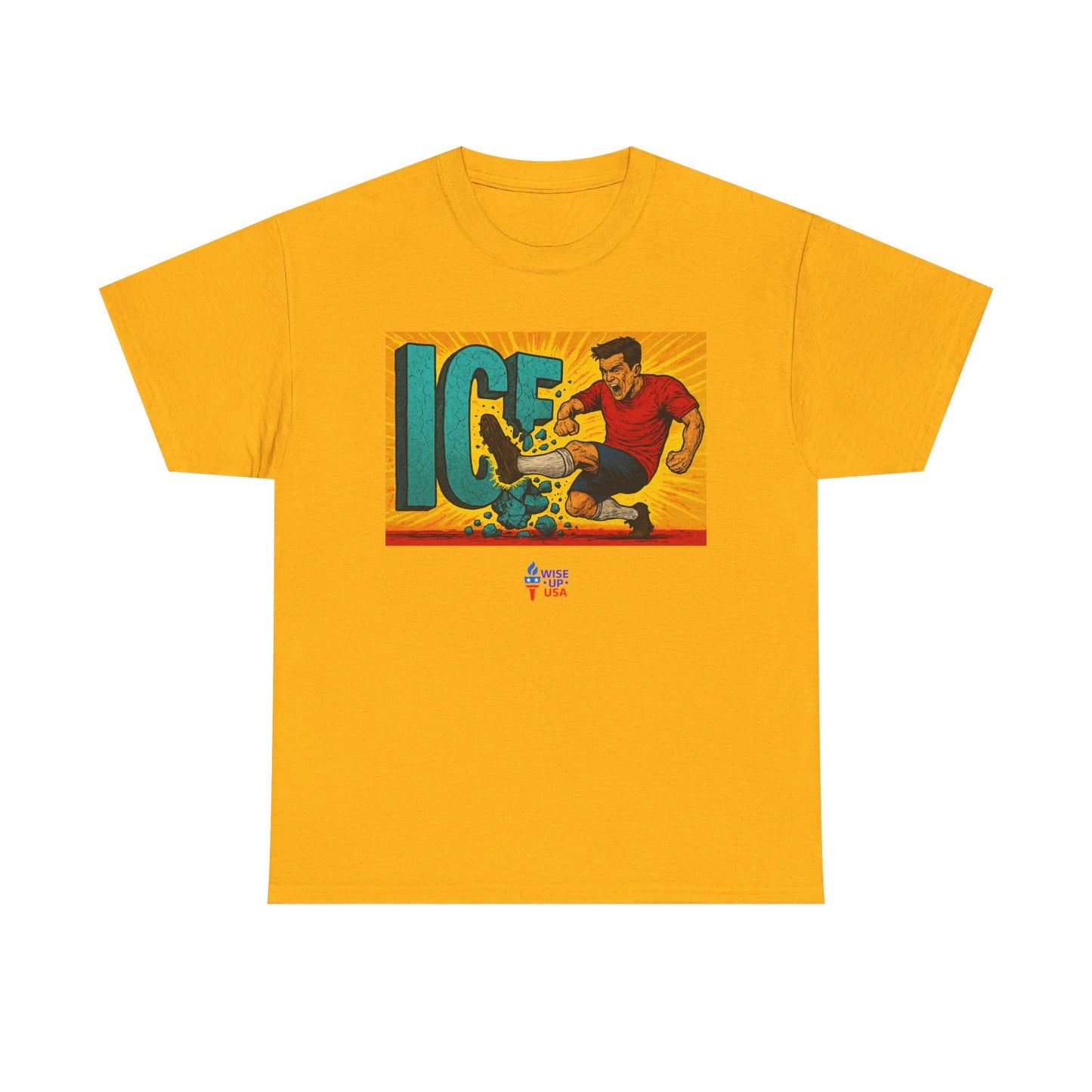 Unisex Heavy Cotton Tee with Kick Ice! '26, Design, Election Day Apparel, Revolution, Gift for Activists, Midterm 26, Stop ice