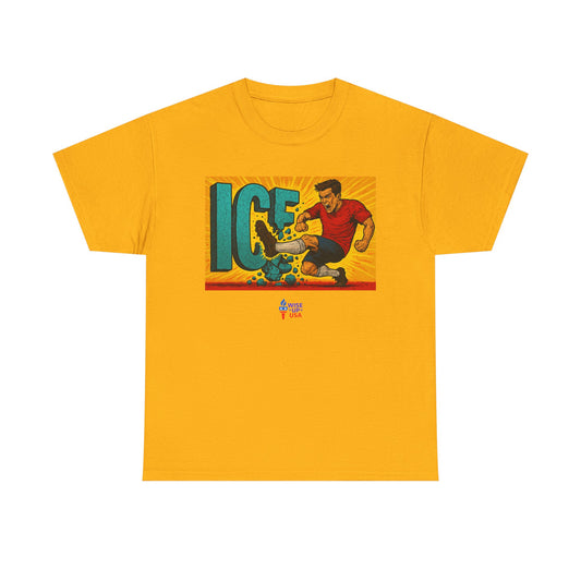 Unisex Heavy Cotton Tee with Kick Ice! '26, Design, Election Day Apparel, Revolution, Gift for Activists, Midterm 26, Stop ice