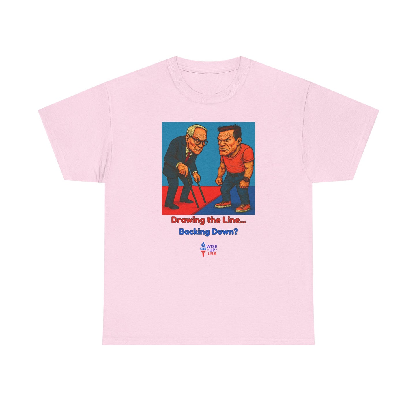 Unisex Heavy Cotton Tee with Patriotic Drawing Lines for '26, Design, Election Day Apparel, Revolution, Gift for Activists, Midterm 26