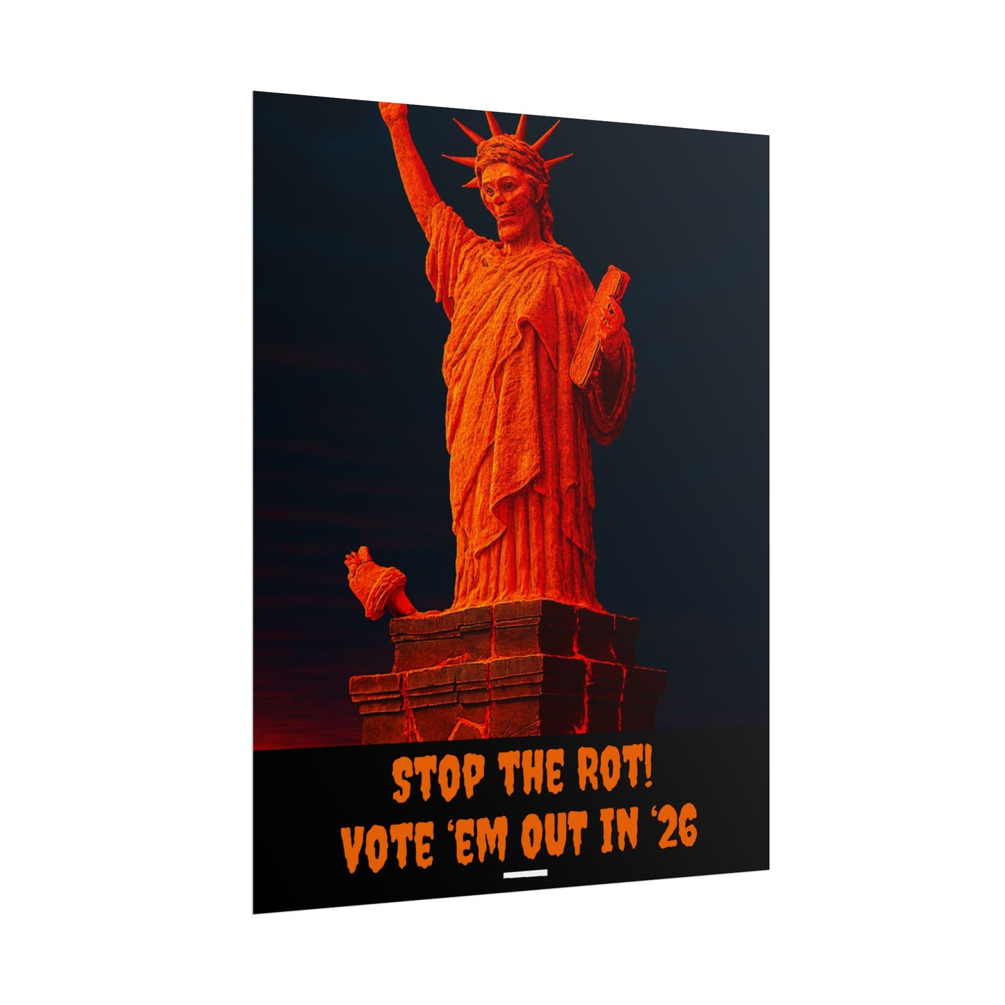 Colorful Protest Art Poster, Mold Rot Statue of Liberty, Activism Wall Art, Political Activist Prints, Vote Congress OUT, Midterms