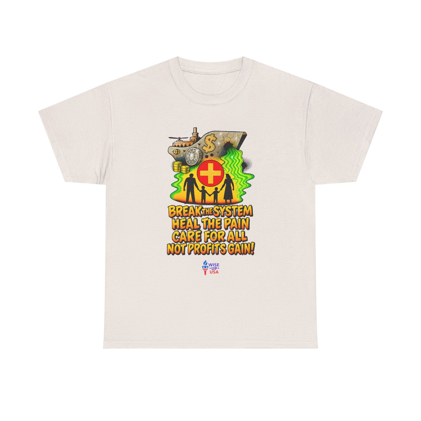 Unisex Heavy Cotton Tee with Care for All '26, Design, Election Day Apparel, Revolution, Gift for Activists, Midterm 26, Health Insurance