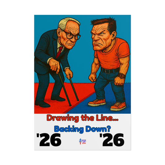 Colorful Protest Art Poster, Drawing the Line for 26, Activism Wall Art, Political Prints, Gift for Teachers and Students Midterm Elections