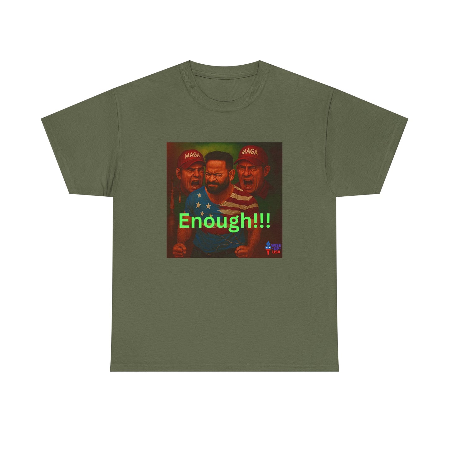 Enough 2 MAGA! Unisex Heavy Cotton Tee, Election Day Apparel Activists, Against Trump, Republicans, and MAGA, Resistance, No MAGA,