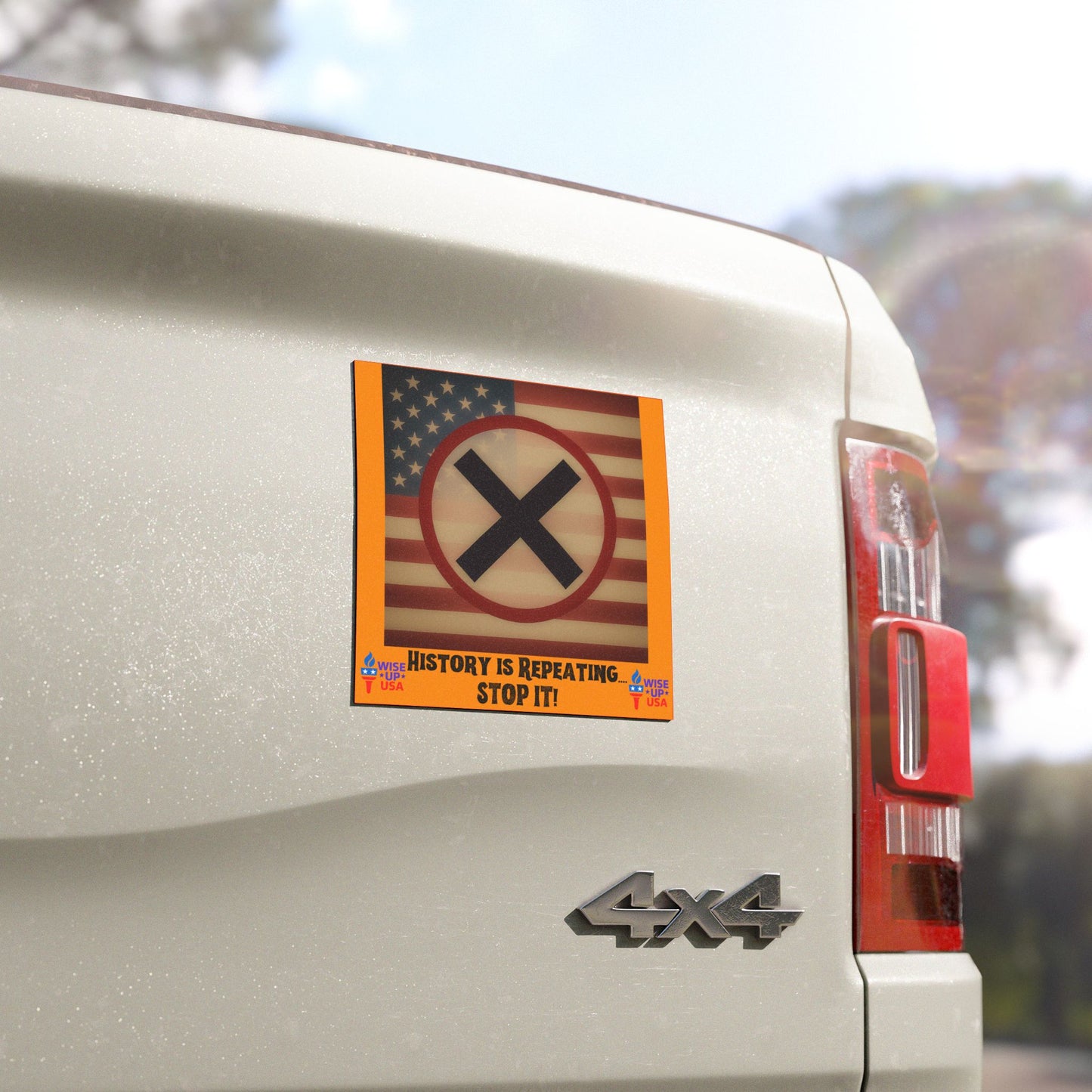 Political Car Magnets, USA Flag Morph. Distressed American Flag, Gift , Stop Trump, Wise Up USA, Midterm Elections, Vote '26, USA Flag