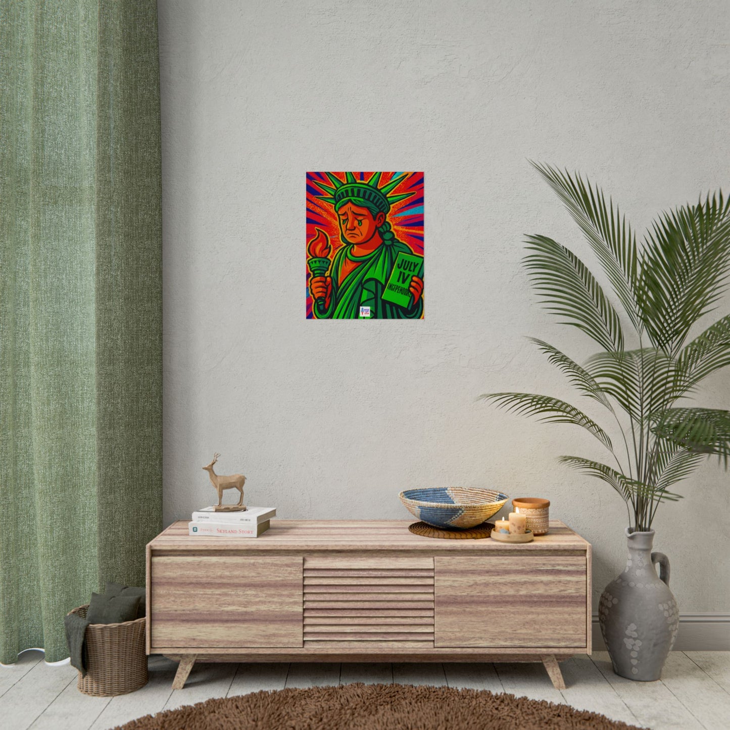 Colorful Protest Art Poster, Trump Shamed Statue of Liberty, Activism Wall Art, Educational Prints, Gift for Teachers and Students
