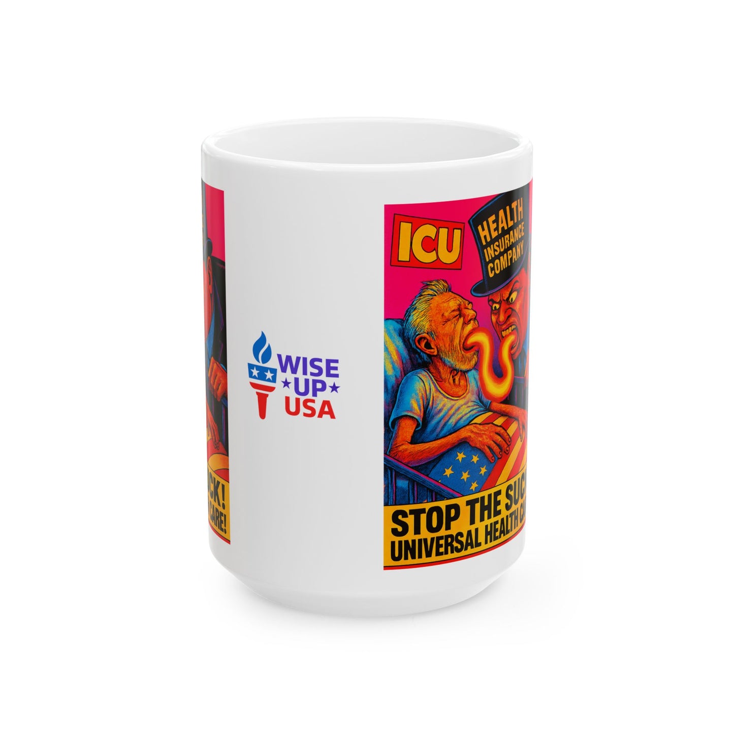 Ceramic Mug, Stop the Suck in 26, Election Decor, Wise Up USA, Activist, Midterms 26, Political Coffee Cup, Protester Present, Universal
