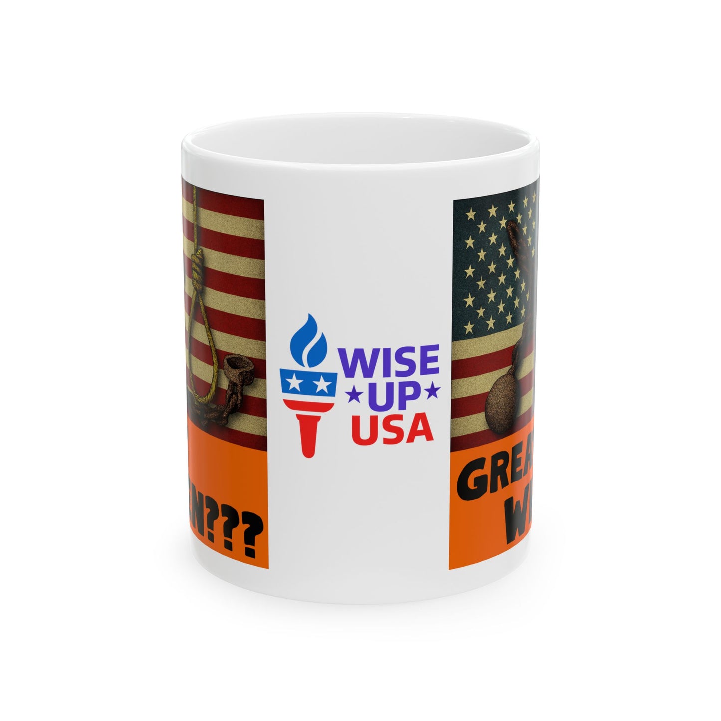 Ceramic Mug, Great? When?, Election Decor, Wise Up USA, Activist Gift, Midterms 26, Political Coffee Cup, Protester Present, Anti MAGA