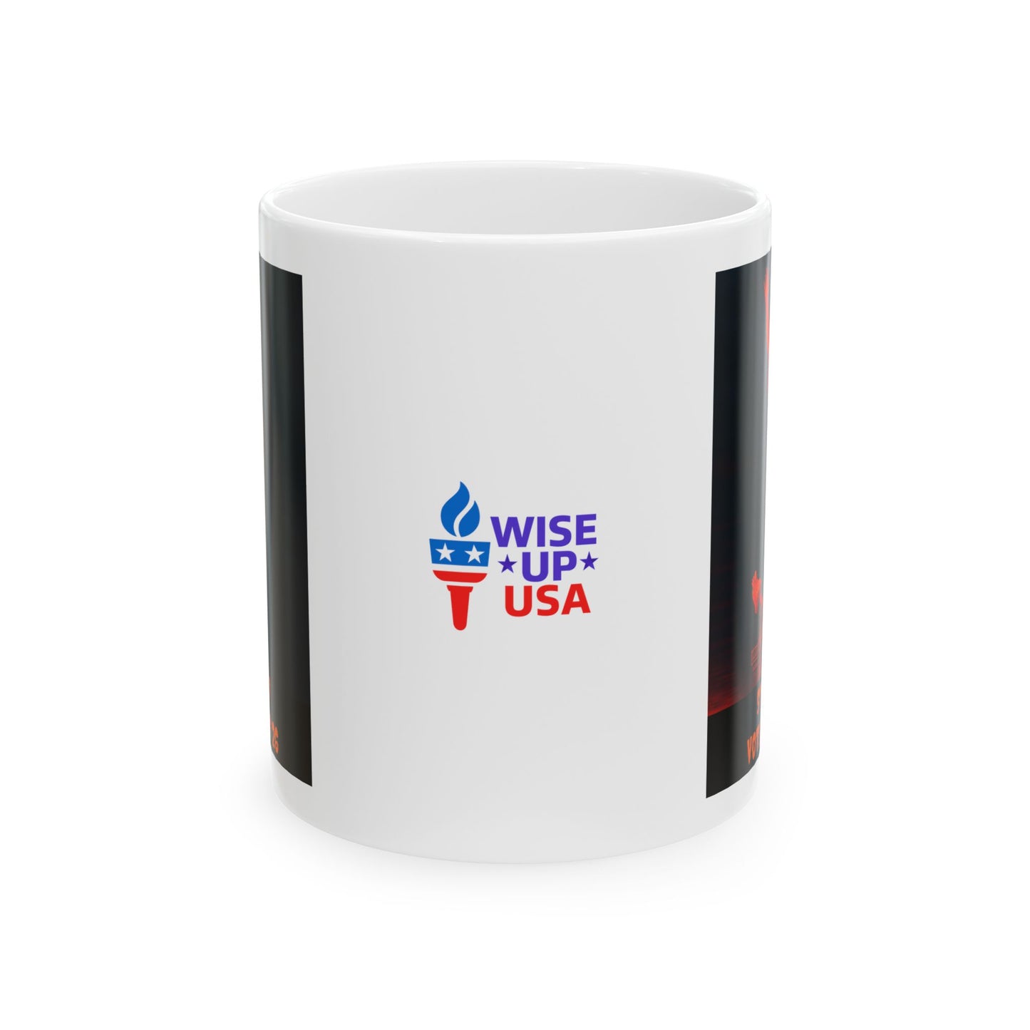 Ceramic Mug, Stop the ROT Statue of Liberty in 26, Election Decor, Wise Up USA, Midterms 26, Political Coffee Cup, Stop Ruin of Country