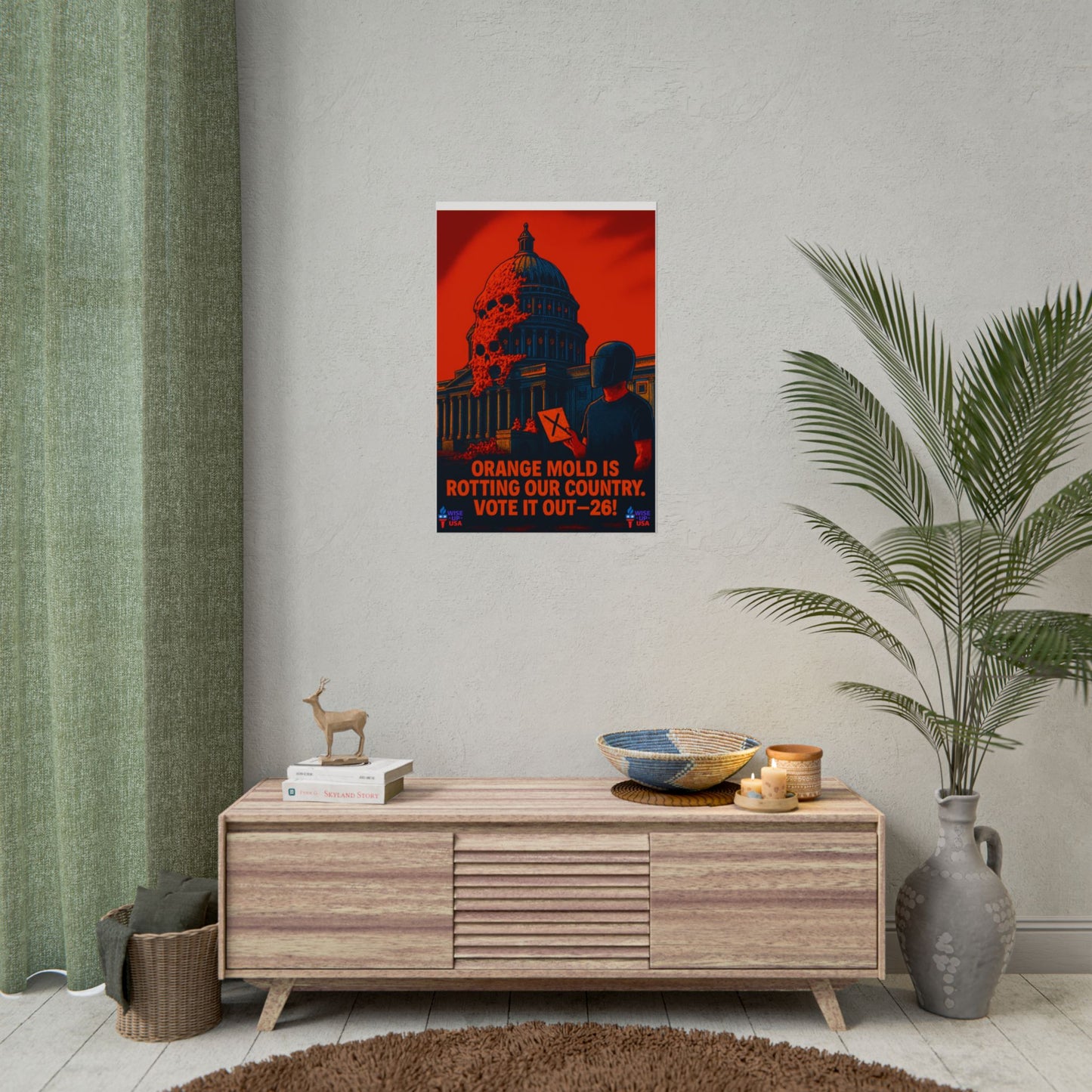 Colorful Protest Art Poster, Capitol Mold in 26, Activism Wall Art, Political Prints, Universal Health Care, Midterm Elections, oust elite
