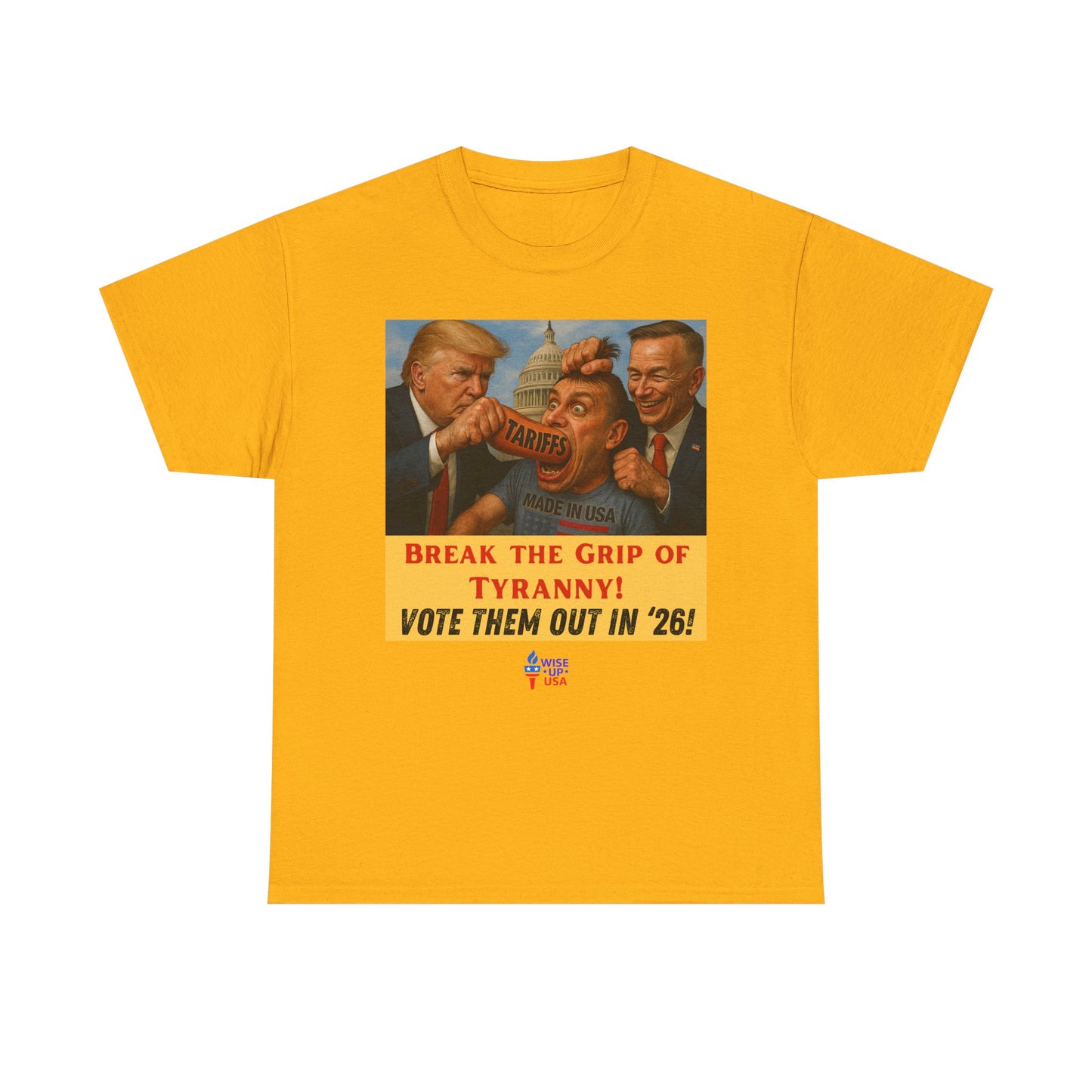 Unisex Heavy Cotton Tee with Break the Grip '26, Design, Election Day Apparel, Revolution, Gift for Activists, Midterm 26, Health Insurance