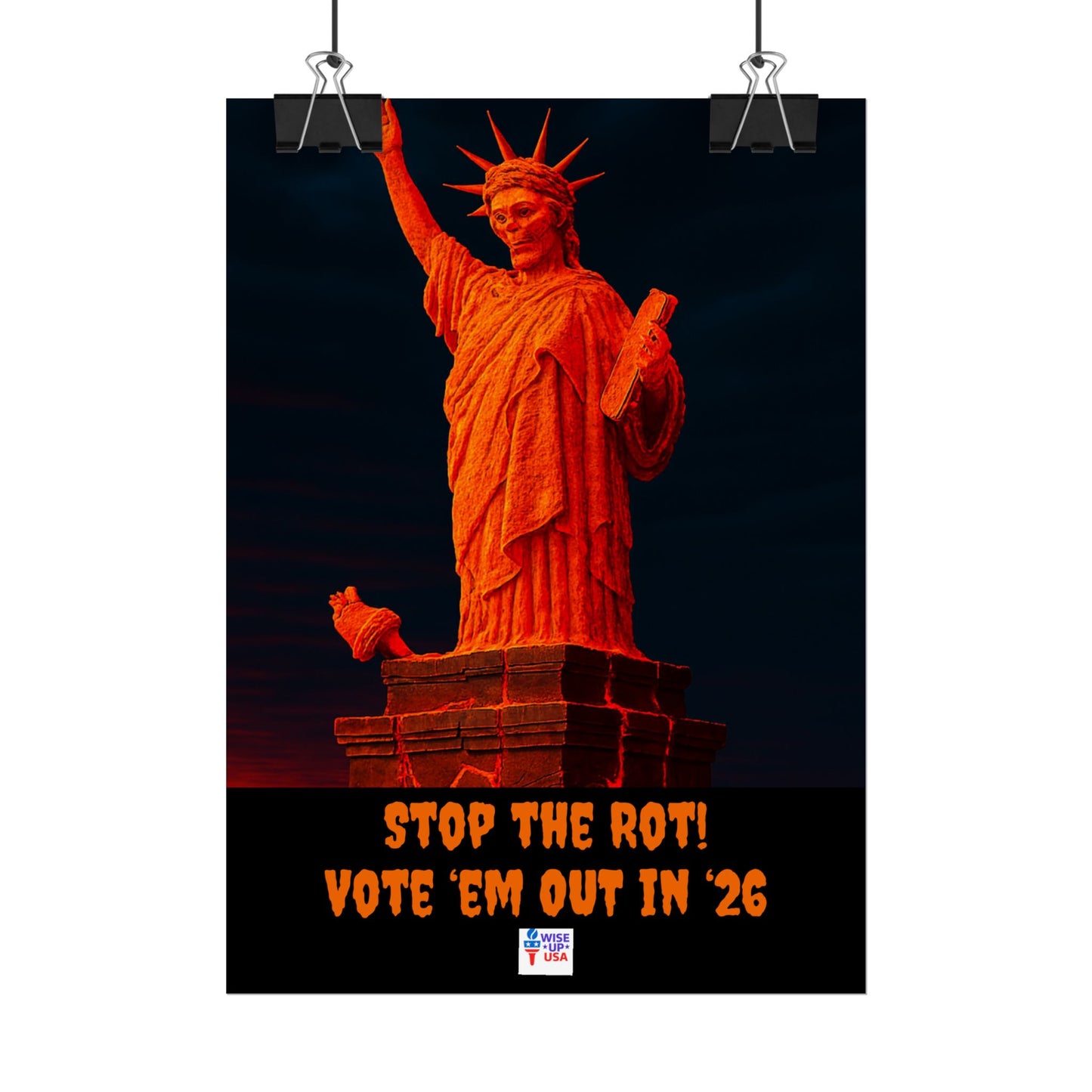 Colorful Protest Art Poster, Mold Rot Statue of Liberty, Activism Wall Art, Political Activist Prints, Vote Congress OUT, Midterms