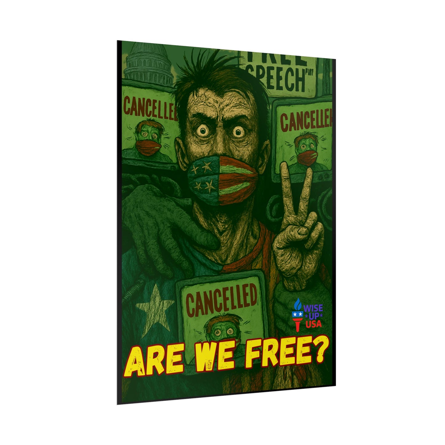 Protest Poster, Stop Cancel Culture Design, Activist Wall Art, Bold Political Message, Dorm Room Decor, Office Art, Election Season Sign