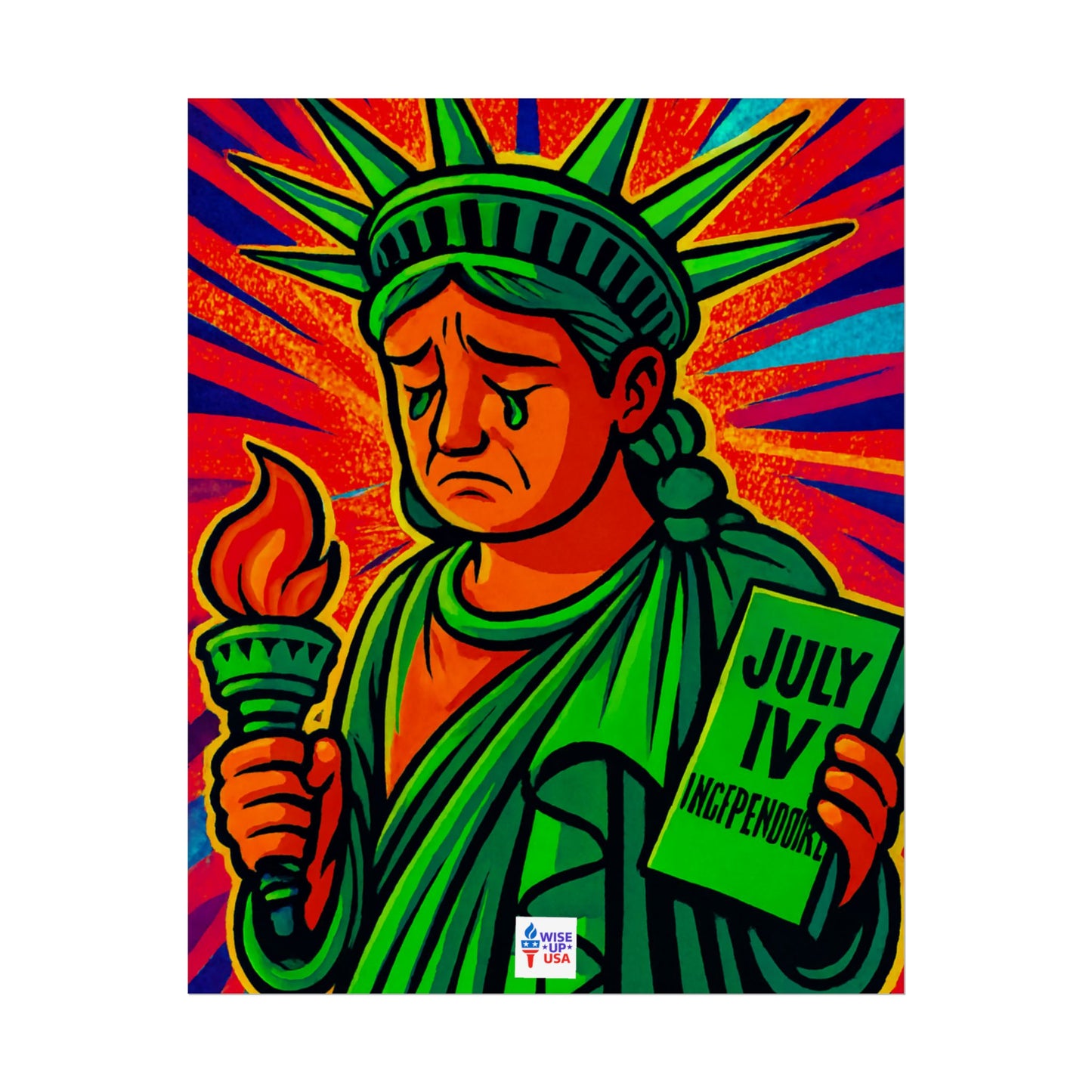 Colorful Protest Art Poster, Trump Shamed Statue of Liberty, Activism Wall Art, Educational Prints, Gift for Teachers and Students