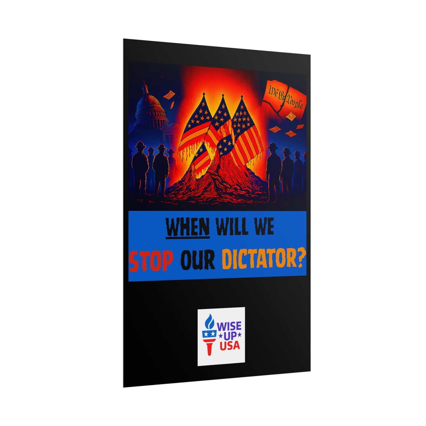 Colorful Protest Art Poster, Stop Dictator, Activism Wall Art, Political Activist Prints, Vote Congress OUT, Midterms. Stop Trump and MAGA