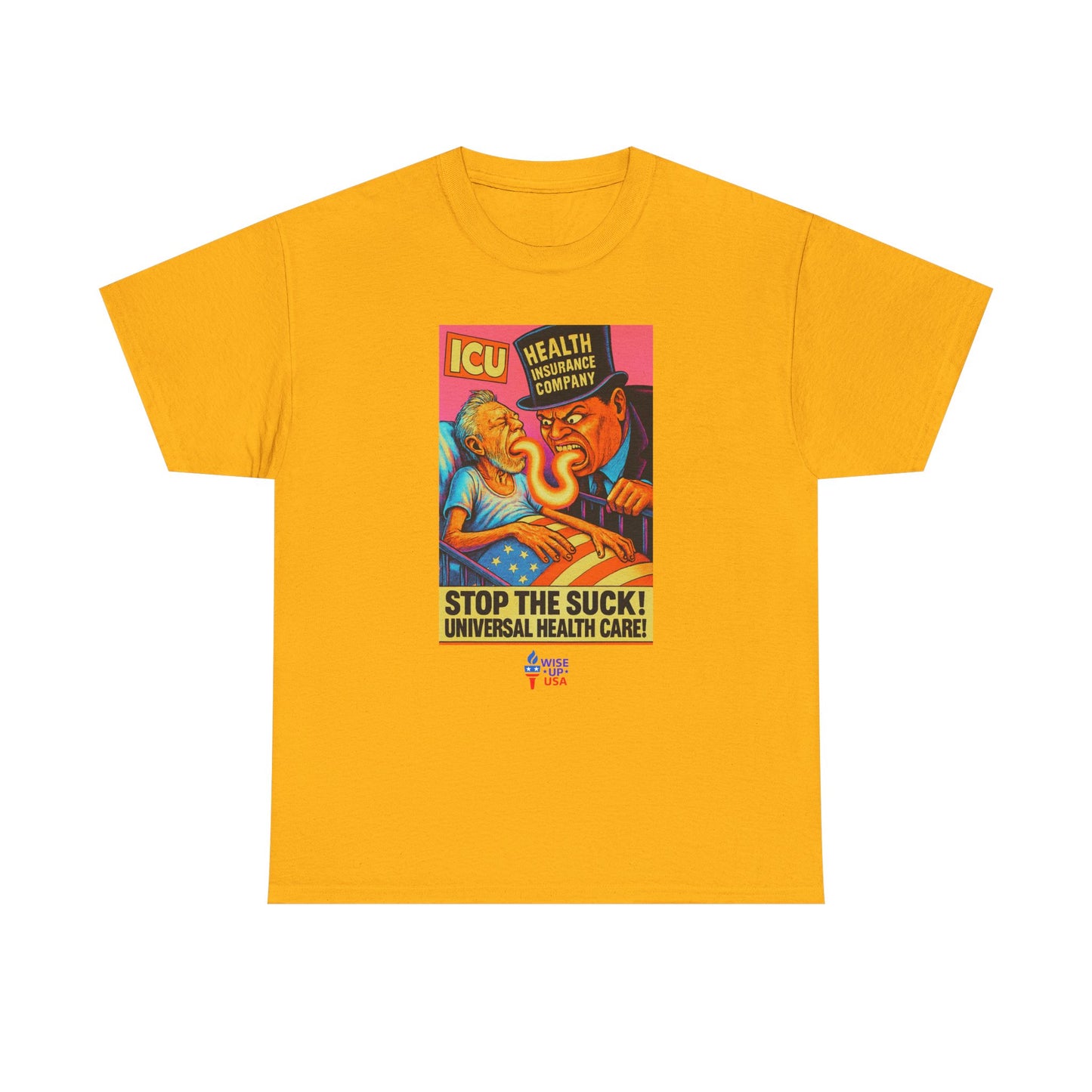 Unisex Heavy Cotton Tee with Stop the Suck! '26, Design, Election Day Apparel, Revolution, Gift for Activists, Midterm 26, Health Insurance