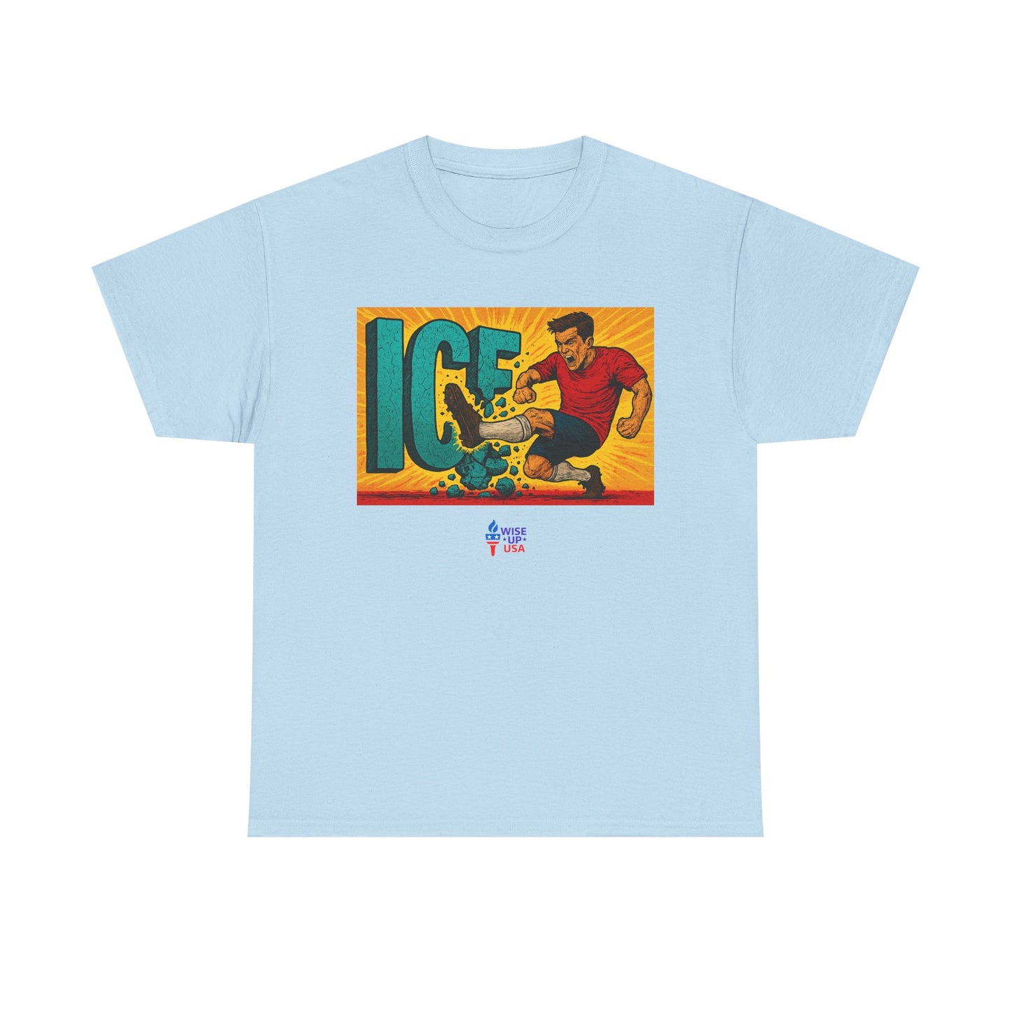 Unisex Heavy Cotton Tee with Kick Ice! '26, Design, Election Day Apparel, Revolution, Gift for Activists, Midterm 26, Stop ice
