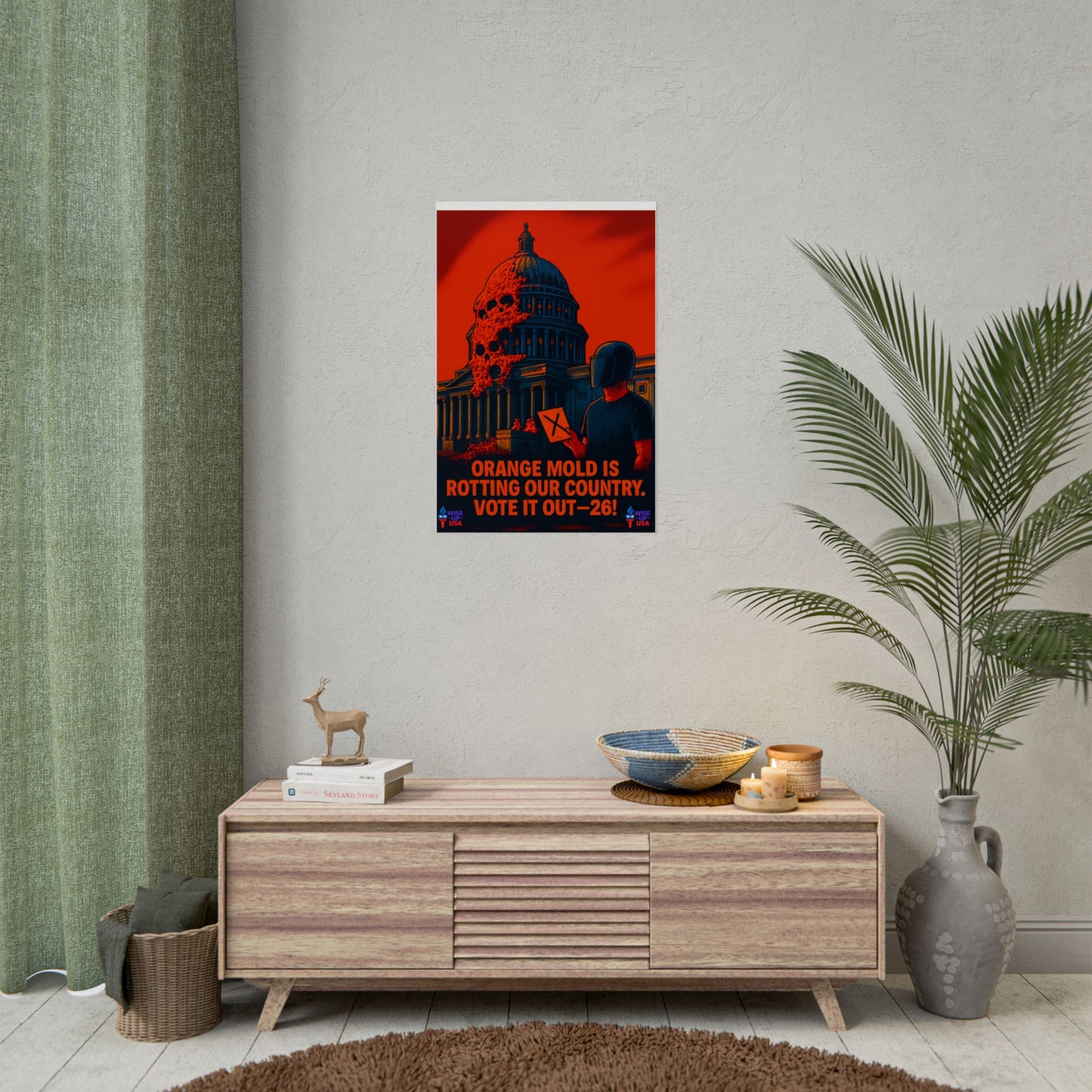Colorful Protest Art Poster, Capitol Mold in 26, Activism Wall Art, Political Prints, Universal Health Care, Midterm Elections, oust elite