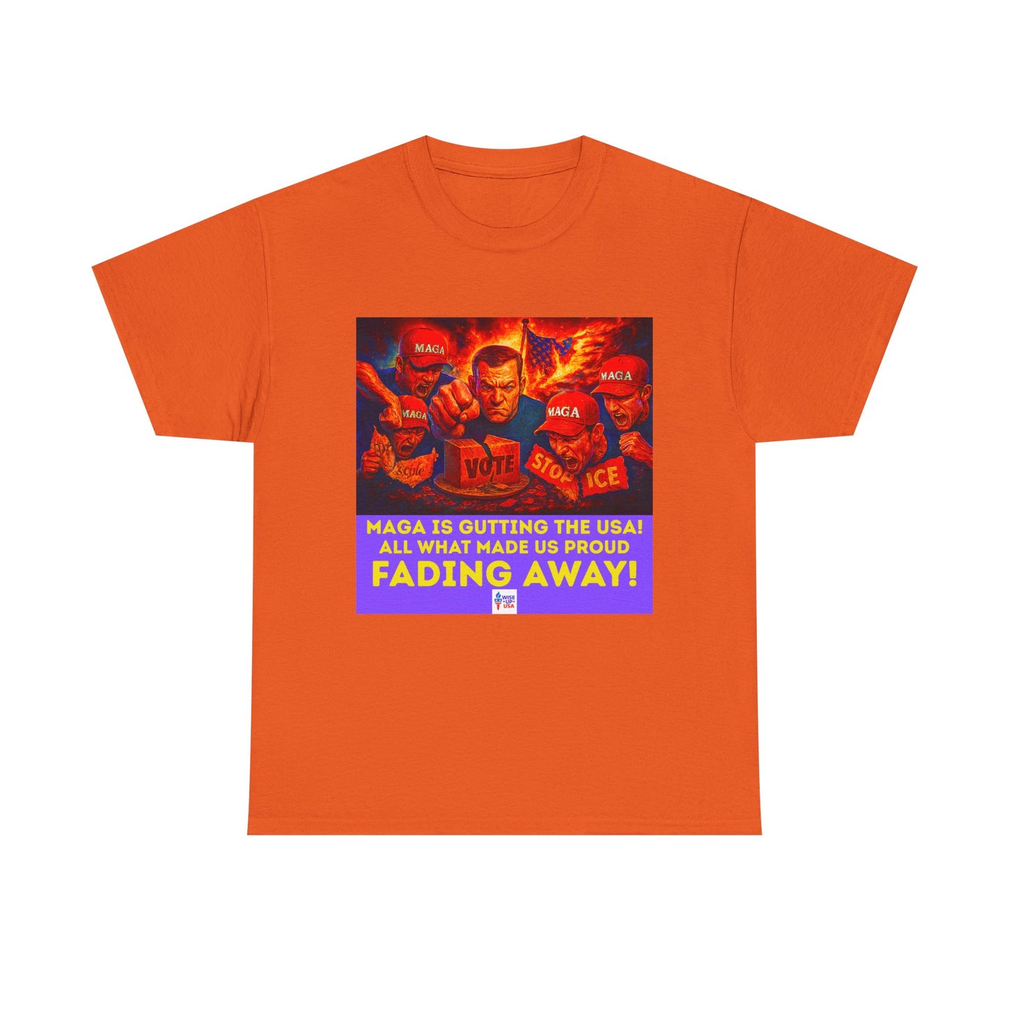 STOP MAGA '26 Fading Away Unisex Heavy Cotton Tee - Election Day Apparel, Stop Trump - Midterm 26 - Rid of Republicans, Stop ICE,