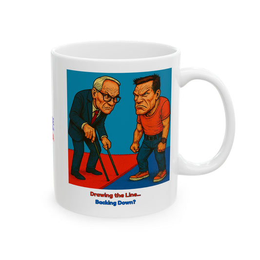 Ceramic Mug, Drawing the Lines for 26, Election Decor, Wise Up USA, Activist Gift, Midterms 26, Political Coffee Cup, Protester Present