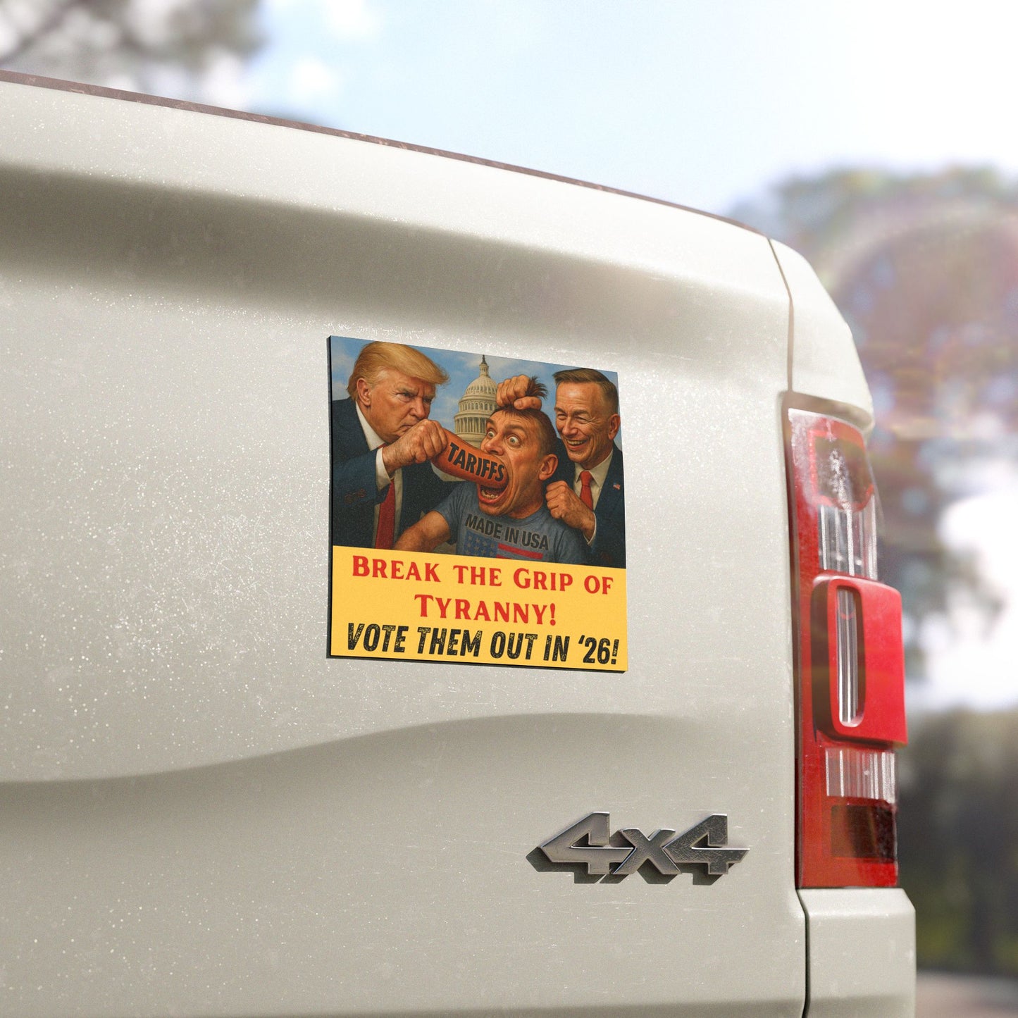 Political Car Magnets, USA Election Decor, Tariffs, Gift for Activists, Break the Grip of Tyranny, Wise Up USA, Midterm Elections