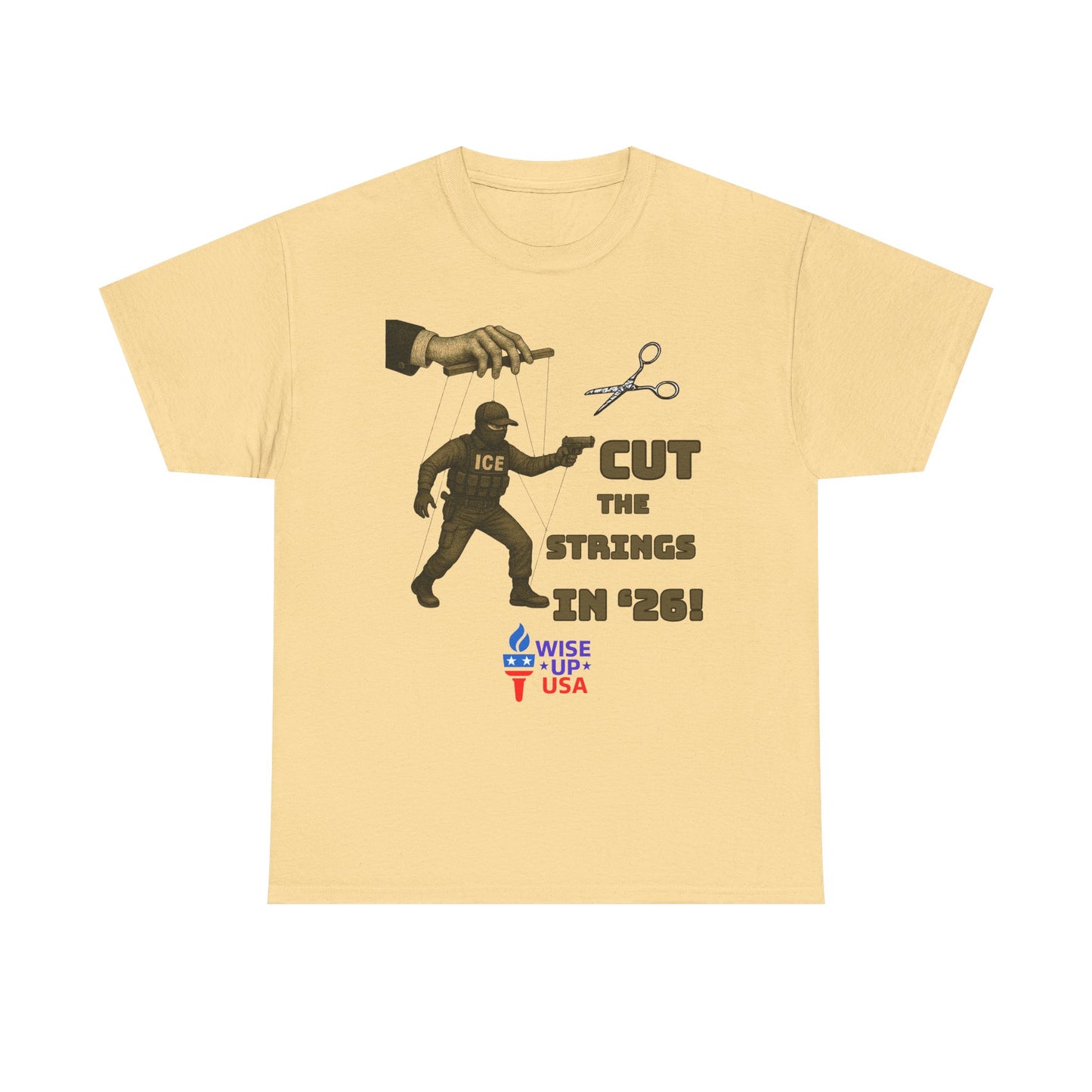 Cut the Strings in '26 Design, Midterm Election Shirt, Election Day Apparel, USA Pride Tee, Gift for Activists, Unisex Heavy cotton tee