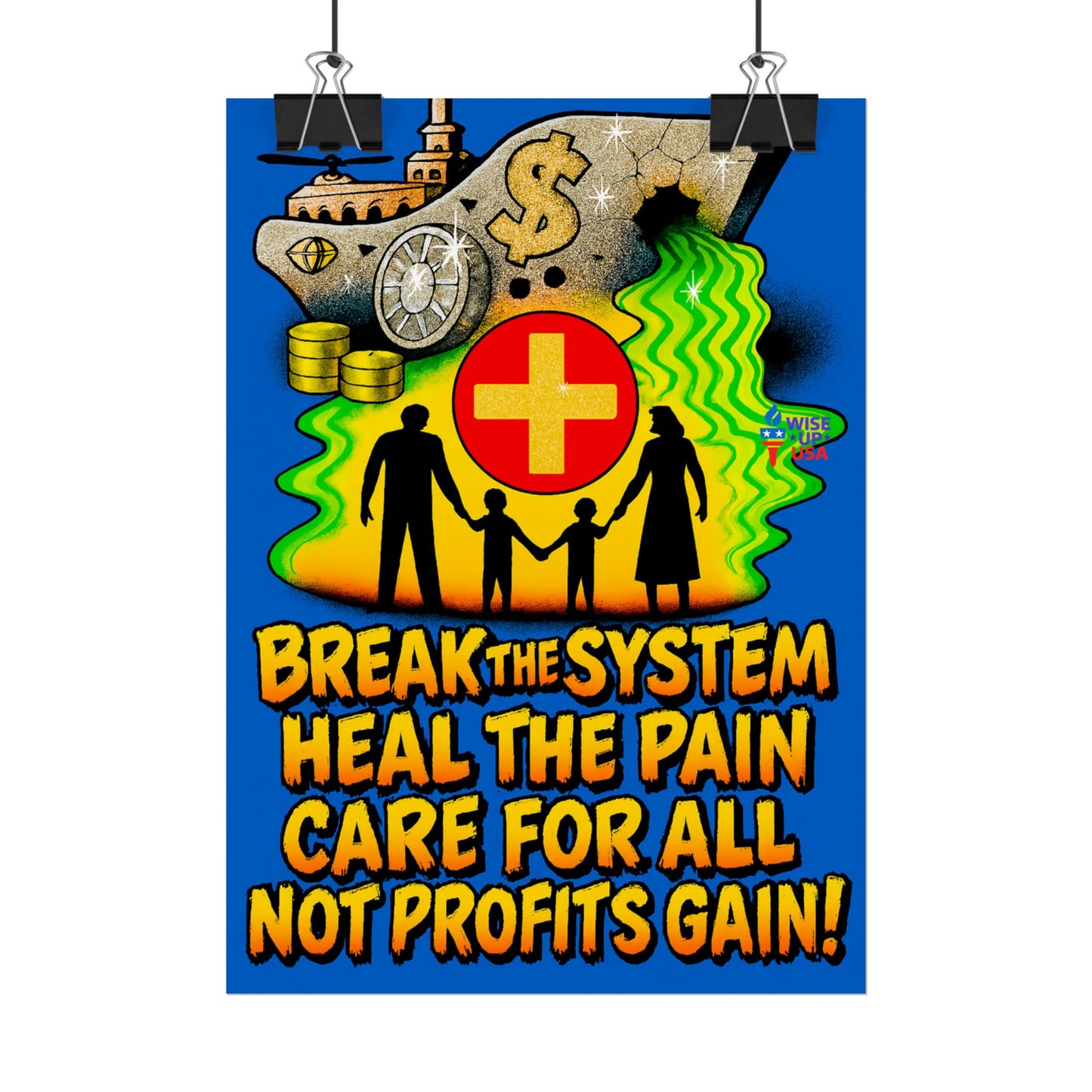 Colorful Protest Art Poster, Care for ALL in 26, Activism Wall Art, Political Prints, Universal Health Care, Midterm Elections, oust elite
