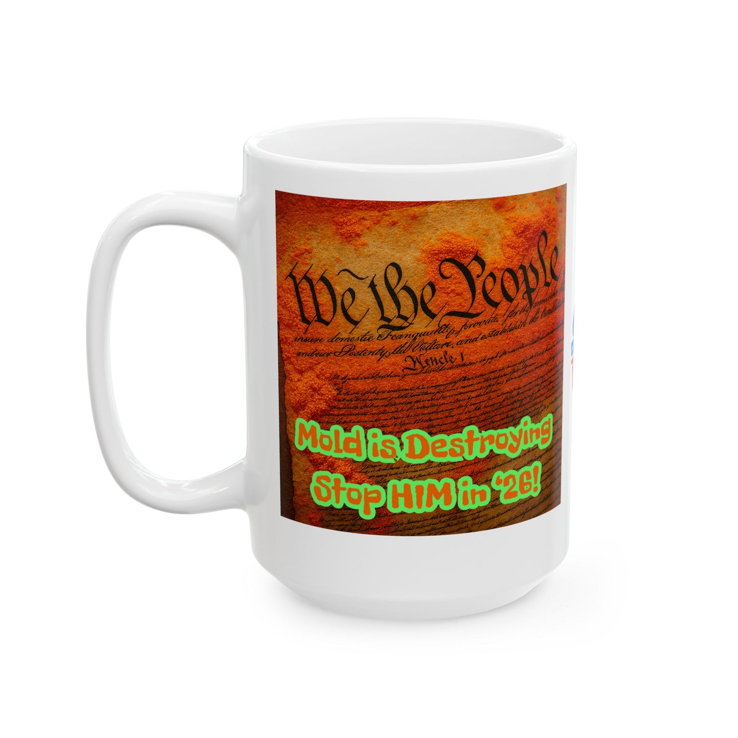 Ceramic Mug, Constitution Mold in 26, Election Decor, Wise Up USA, Activist, Midterms 26, Political Coffee Cup, Stop Ruin of Country
