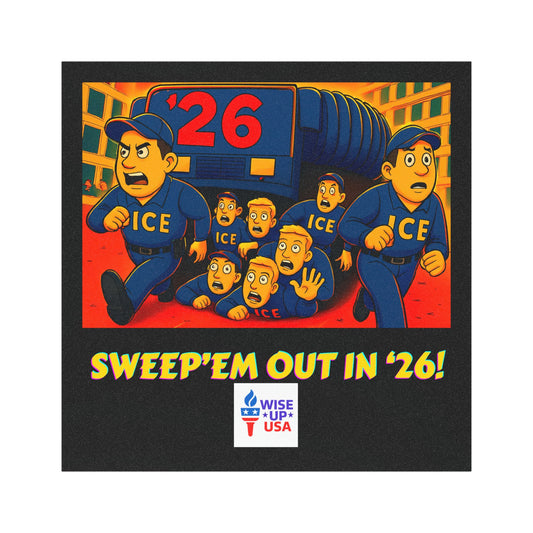 Refrigerator/Car Magnets - Sweep'em Out 26, Midterms 26, Election Decor, Out with Republica, Gift for Activists, Vehicle Bumper