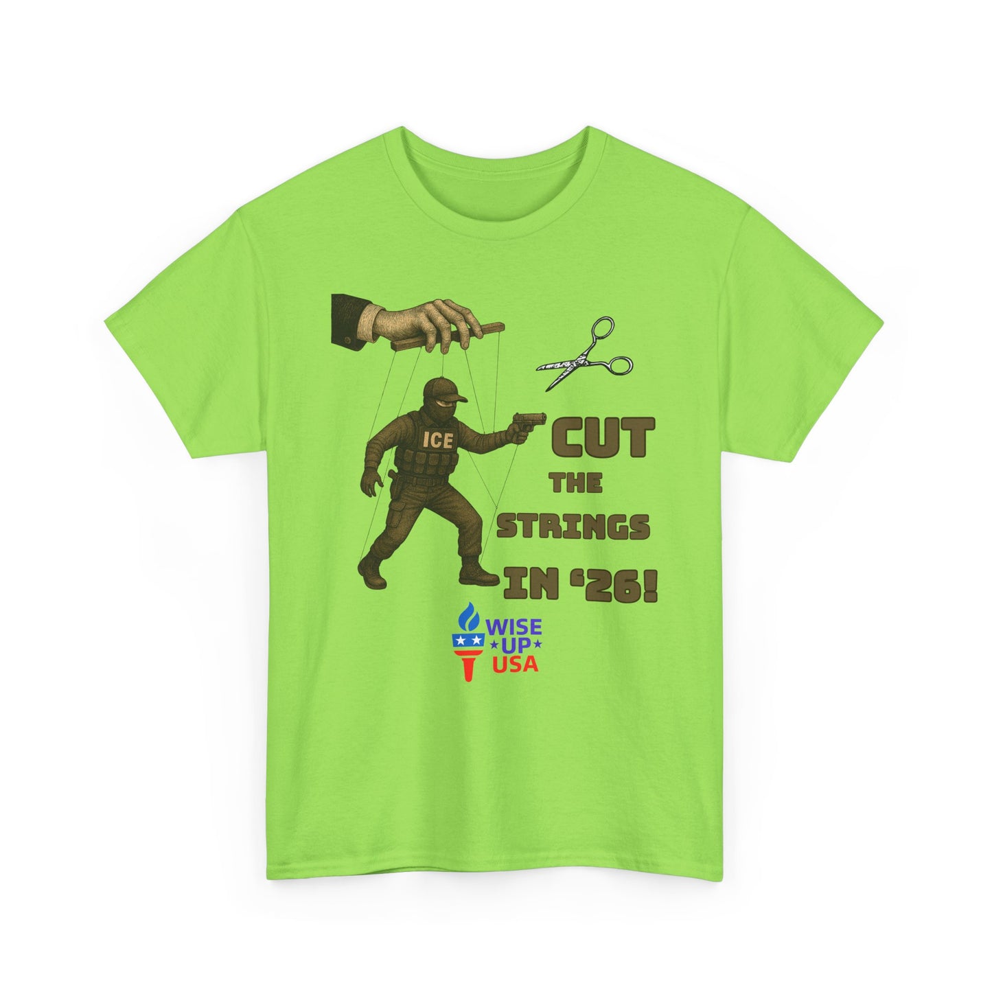 Cut the Strings in '26 Design, Midterm Election Shirt, Election Day Apparel, USA Pride Tee, Gift for Activists, Unisex Heavy cotton tee
