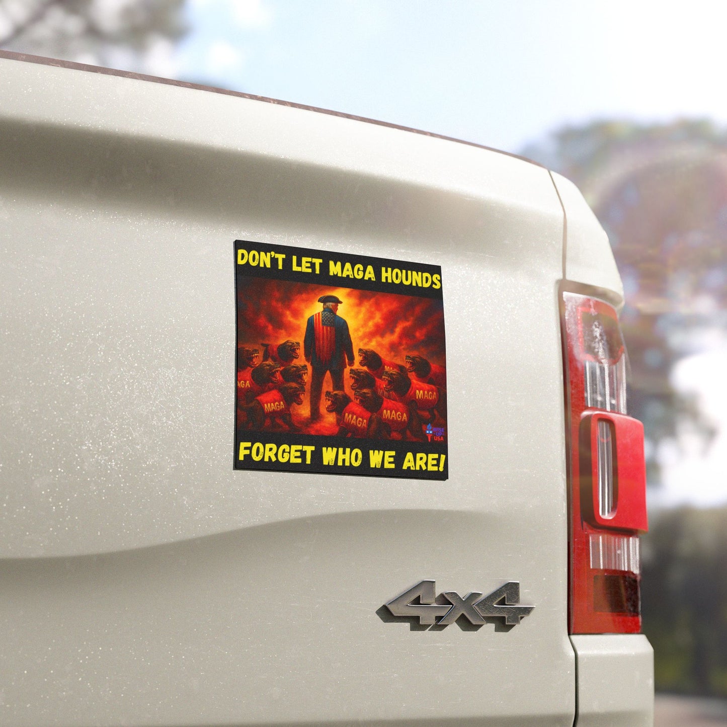 Political Car/Refrigerator Magnets, Don't Forget Who We Are USA, Midterms 26, Out with Republicans, Gift for Activists, Out with MAGA