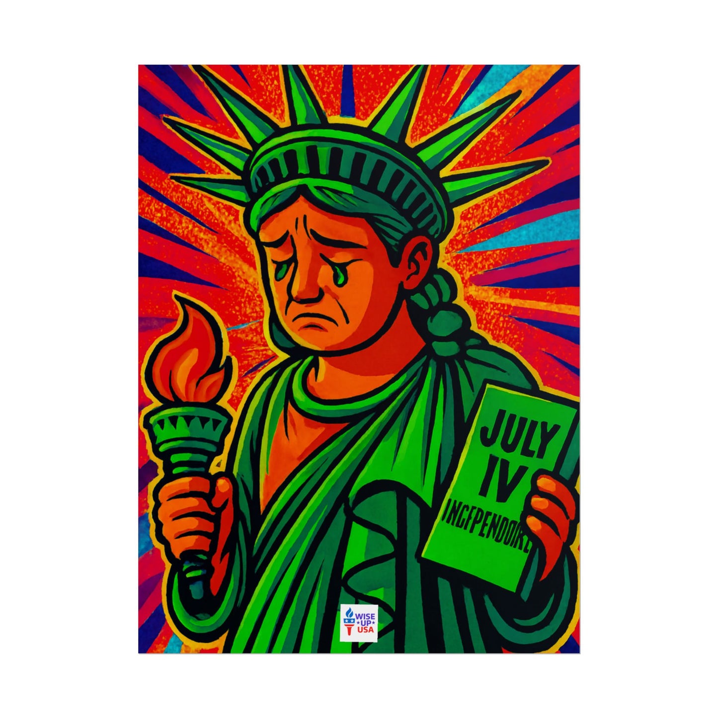 Colorful Protest Art Poster, Trump Shamed Statue of Liberty, Activism Wall Art, Educational Prints, Gift for Teachers and Students