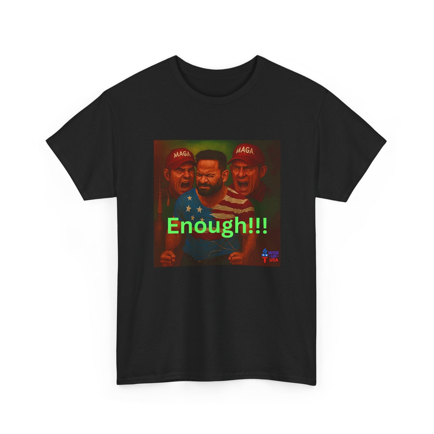 Enough 2 MAGA! Unisex Heavy Cotton Tee, Election Day Apparel Activists, Against Trump, Republicans, and MAGA, Resistance, No MAGA,
