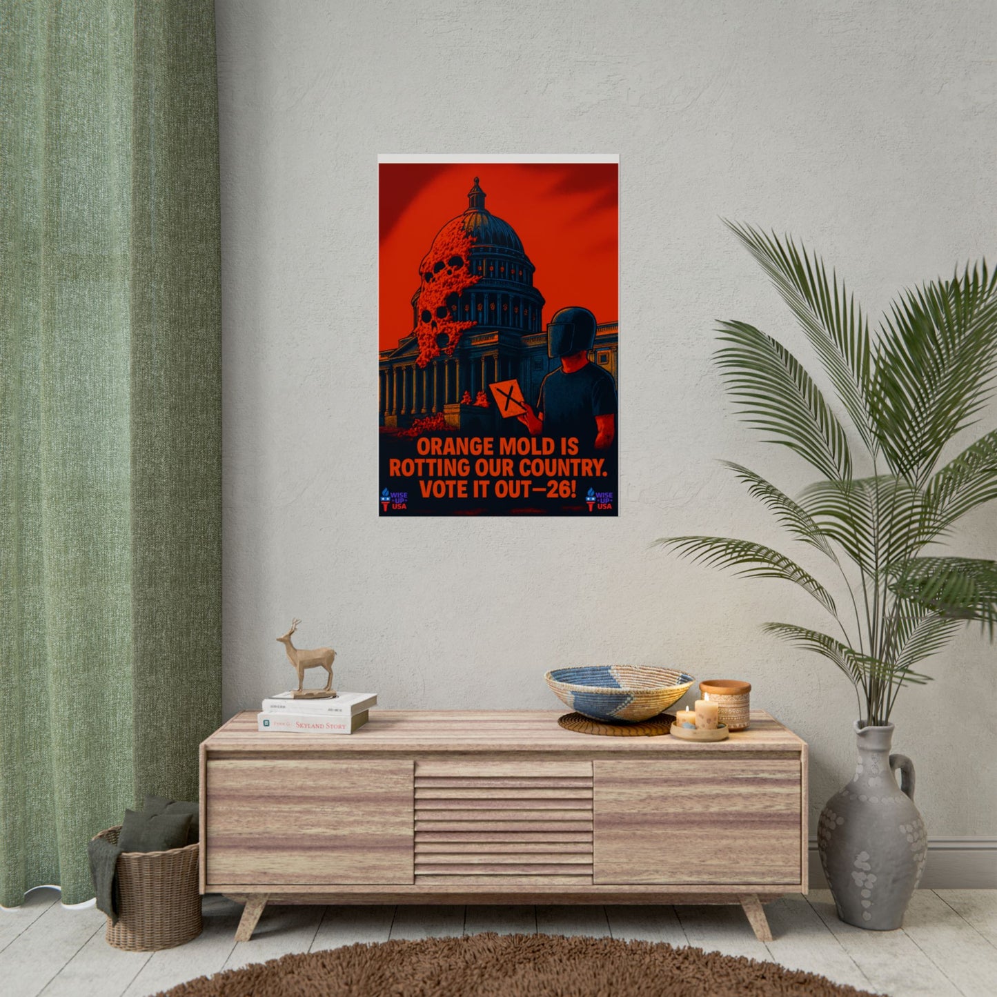 Colorful Protest Art Poster, Capitol Mold in 26, Activism Wall Art, Political Prints, Universal Health Care, Midterm Elections, oust elite