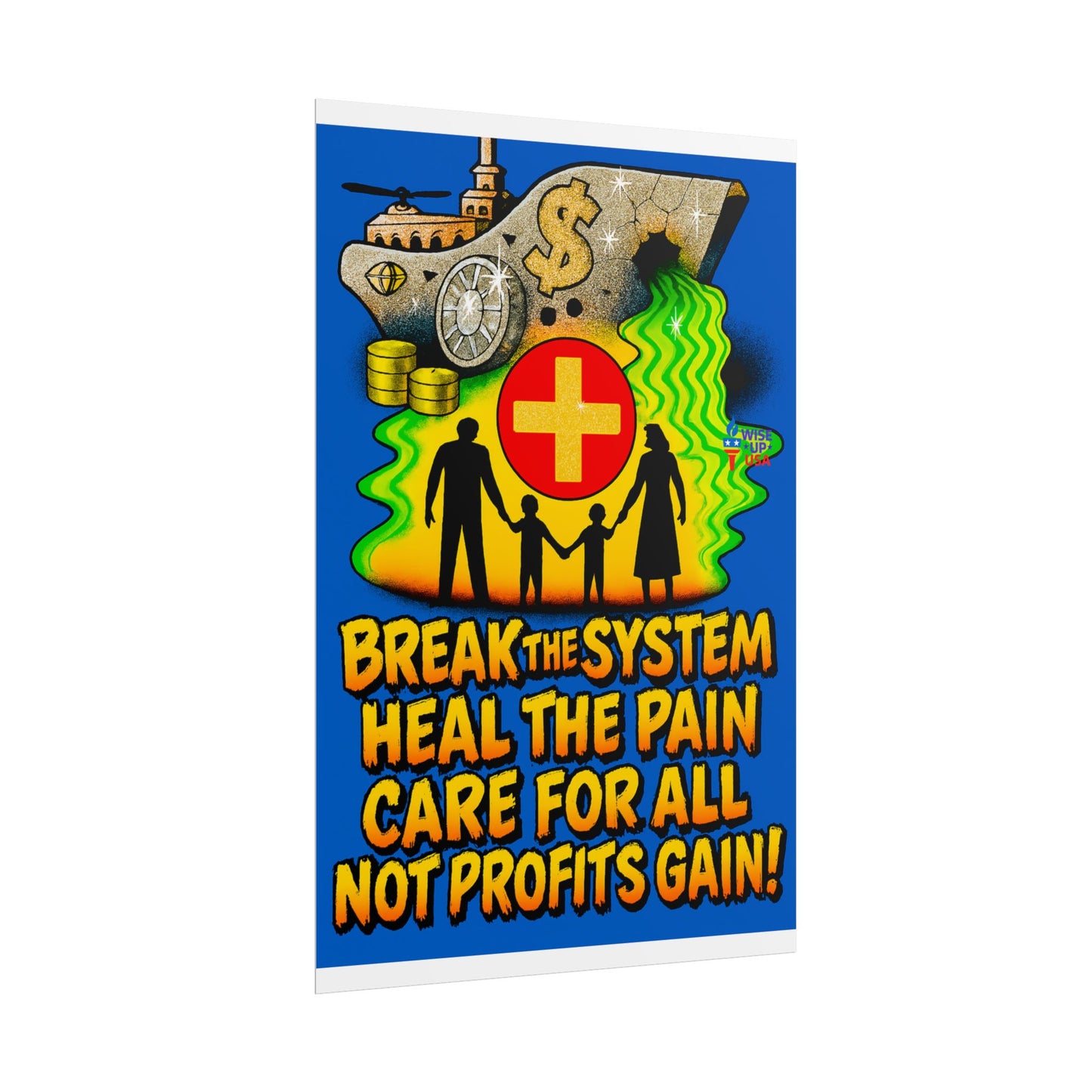 Colorful Protest Art Poster, Care for ALL in 26, Activism Wall Art, Political Prints, Universal Health Care, Midterm Elections, oust elite