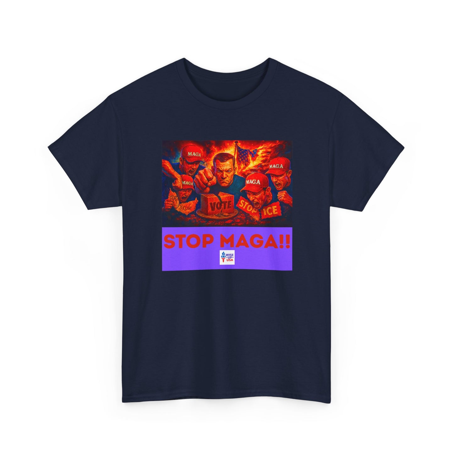 STOP MAGA '26 Unisex Heavy Cotton Tee - Election Day Apparel, Stop Trump - Gift for Activists, Midterm 26 - Rid of Republicans, Stop ICE,