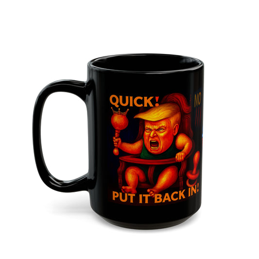 Stop Trump Black Mug for Patriots, Political Activists, Coffee Lovers, Drinkware, Gift for Political Activists, 11oz & 15oz Sizes