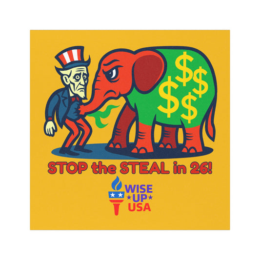 Political Refrigerator/Car Magnets - Stop the Steal, Election, Wise Up USA, Vehicle Accessory, Gift for Activists, Midterms 26, Refrigerator