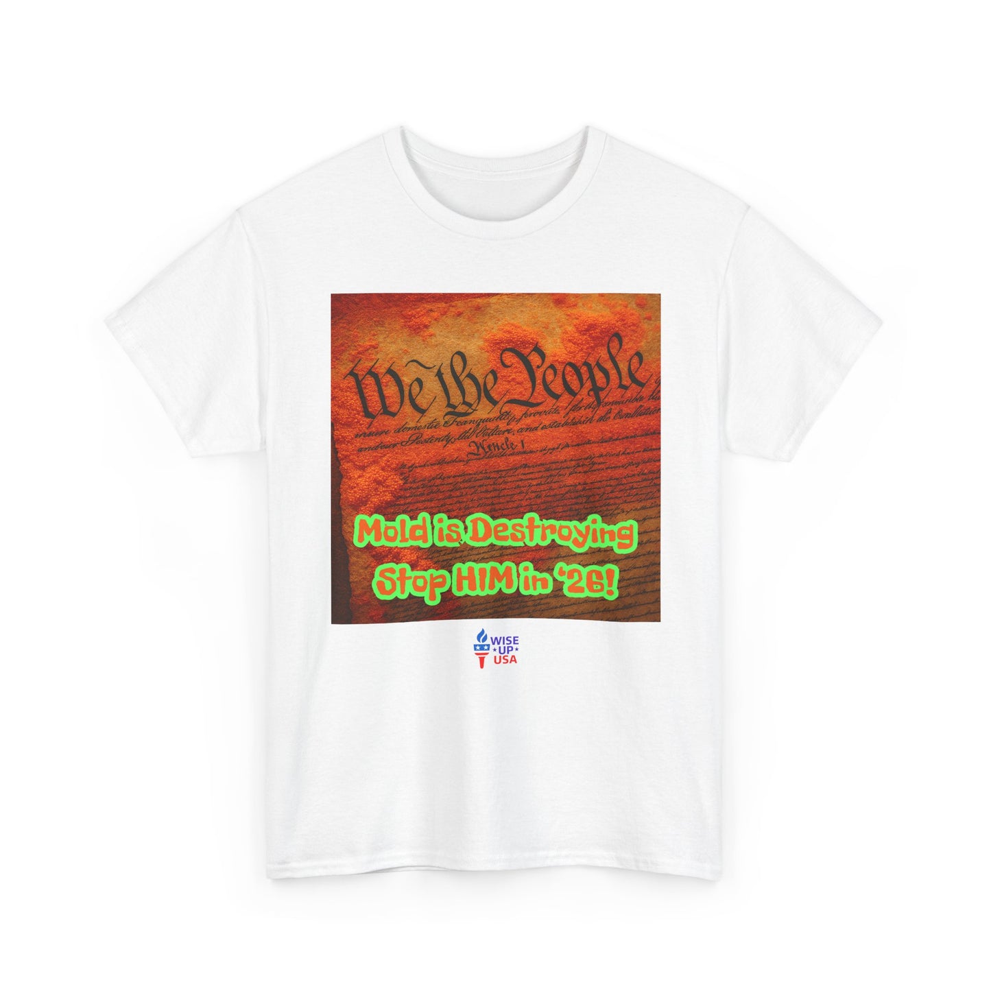 Unisex Heavy Cotton Tee with Stop Him '26, Design, Election Day Apparel, Revolution, Gift for Activists, Midterm 26, Destroy Constitution