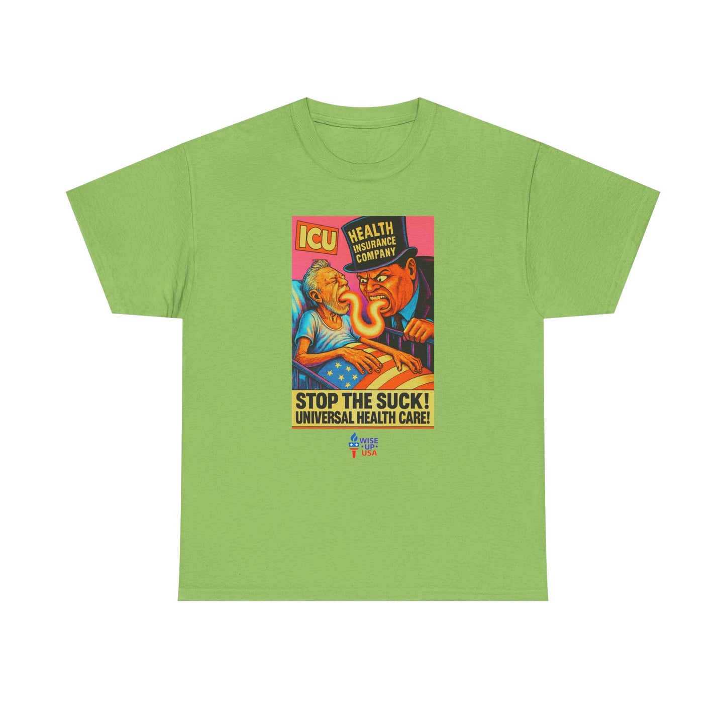 Unisex Heavy Cotton Tee with Stop the Suck! '26, Design, Election Day Apparel, Revolution, Gift for Activists, Midterm 26, Health Insurance