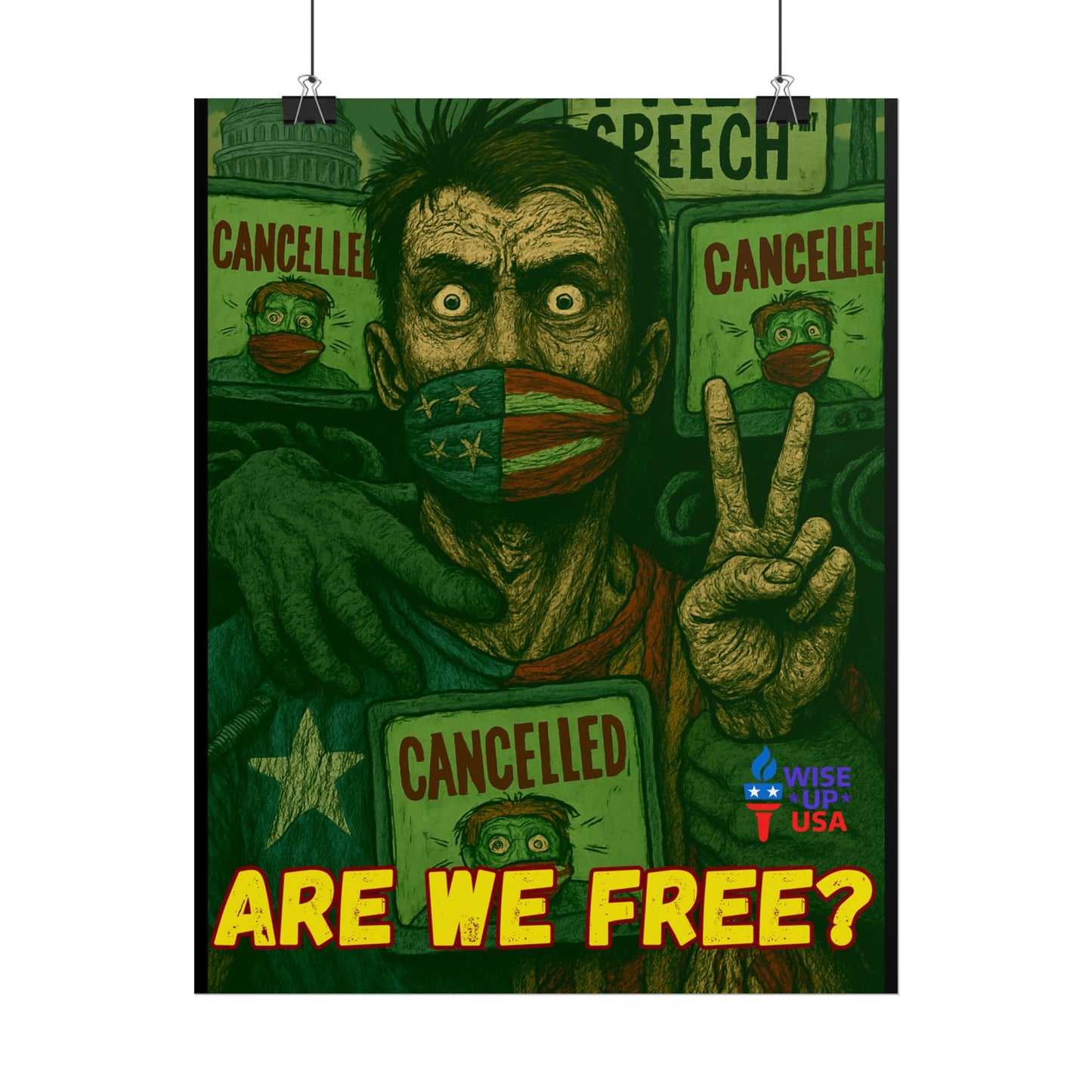 Protest Poster, Stop Cancel Culture Design, Activist Wall Art, Bold Political Message, Dorm Room Decor, Office Art, Election Season Sign