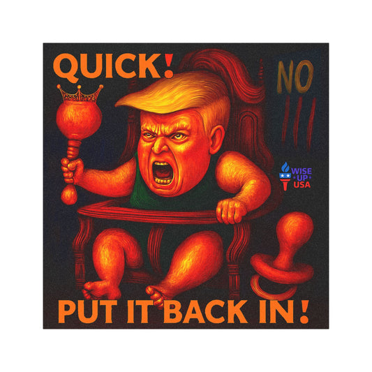 Political Refrigerator/Car Magnets, Hush Baby Trump, , Activist Gift , Stop Trump, Wise Up USA, Midterm Elections, Vote '26, Stop MAGA
