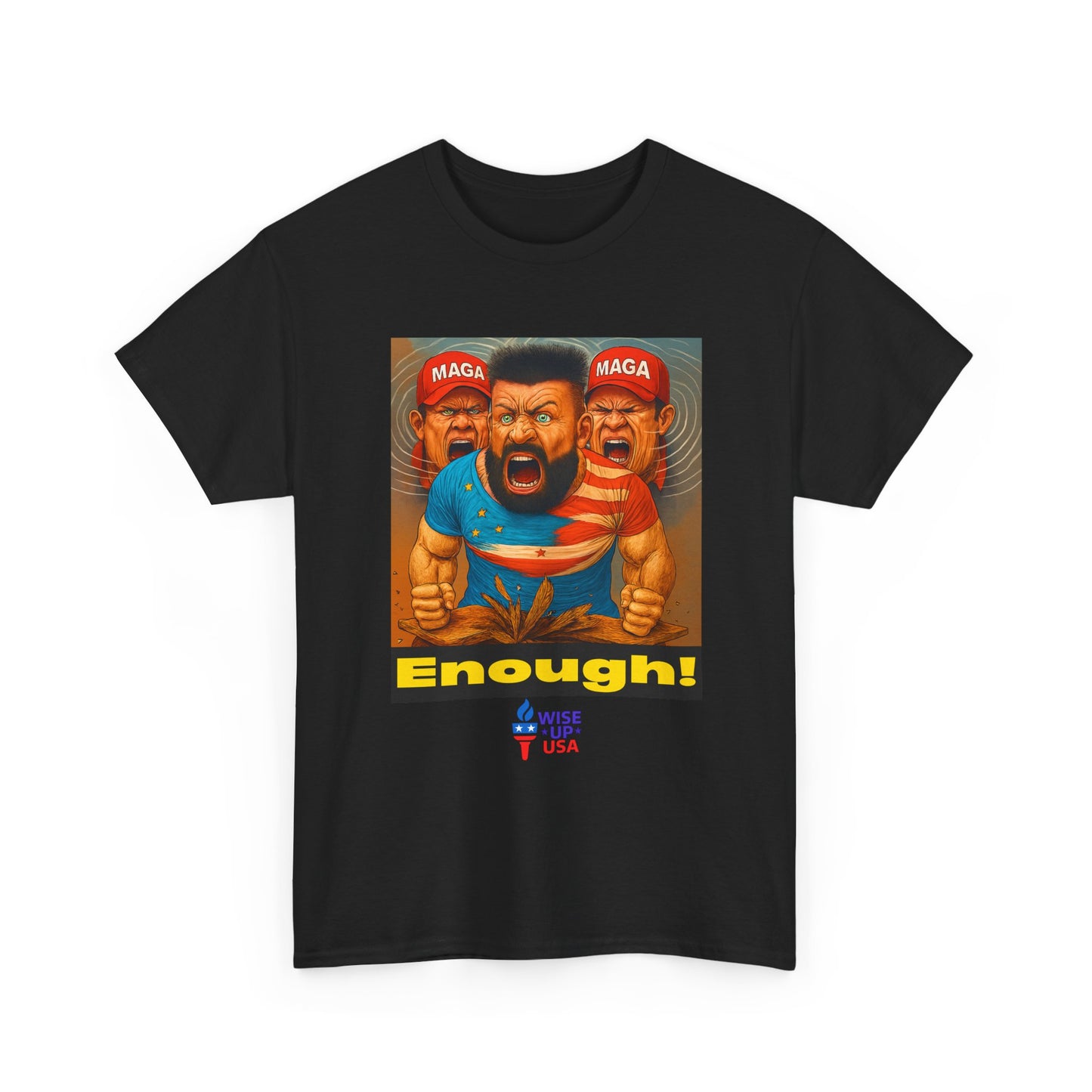 Enough MAGA! Unisex Heavy Cotton Tee, Election Day Apparel Activists, Against Trump, Republicans, and MAGA, Resistance, No MAGA, Propaganda